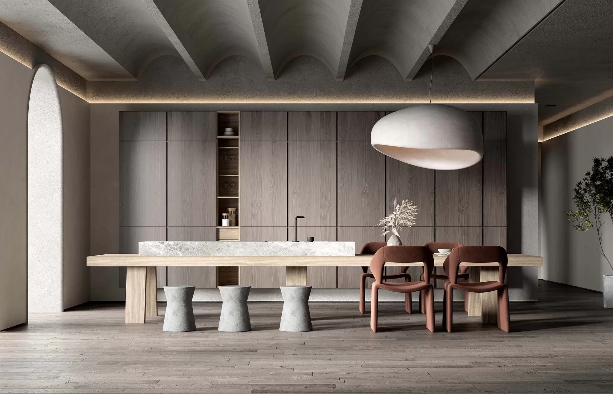 DINING ROOM SETS - 3D SCENE - 208