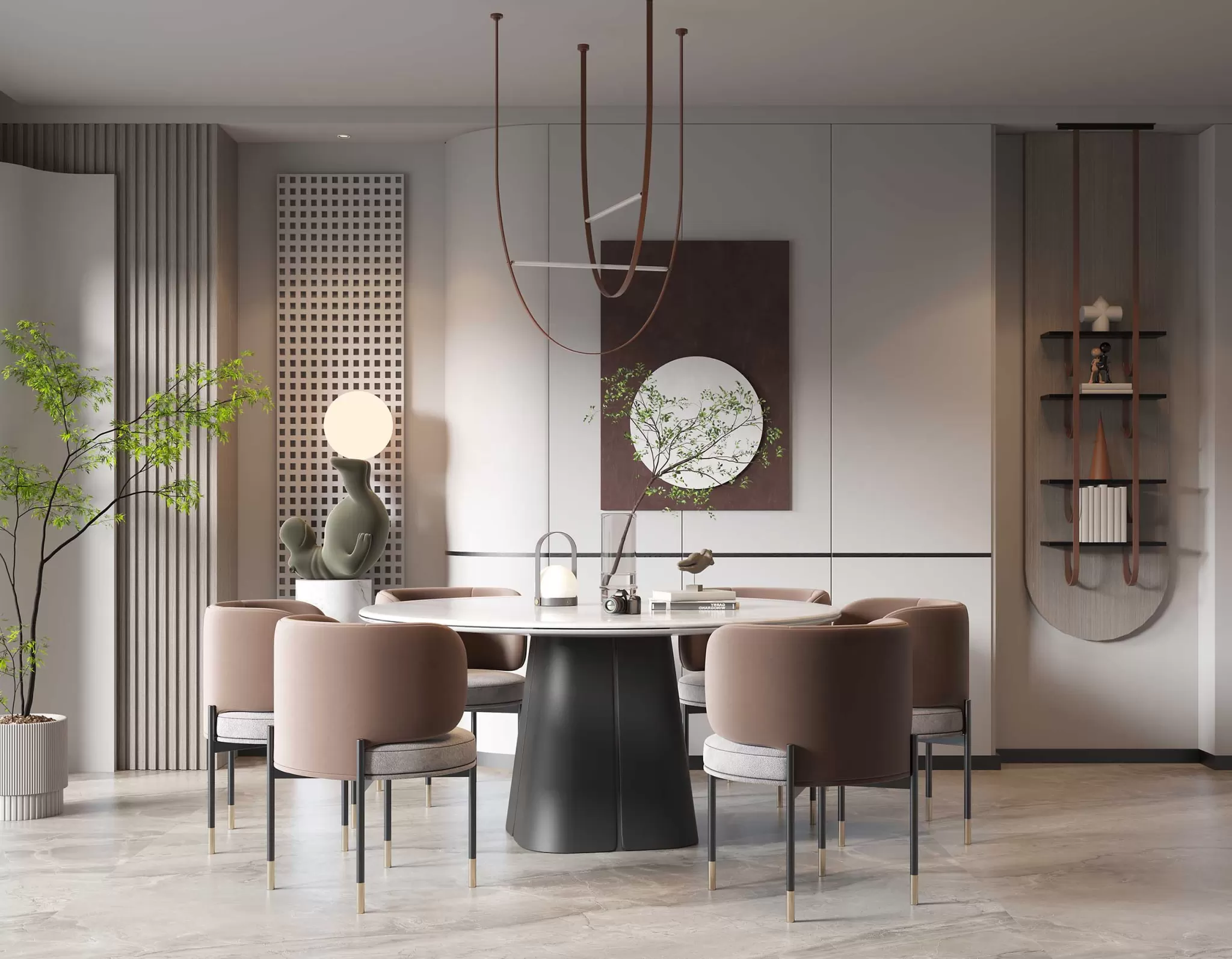 DINING ROOM SETS - 3D SCENE - 215
