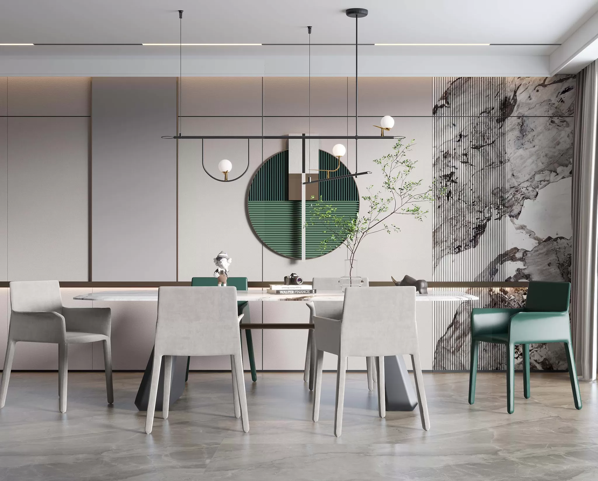 DINING ROOM SETS - 3D SCENE - 225