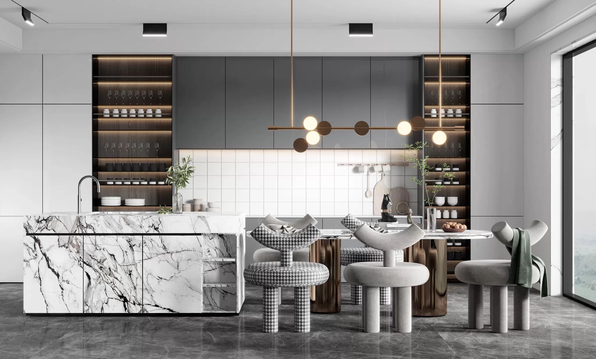 DINING ROOM SETS - 3D SCENE - 235