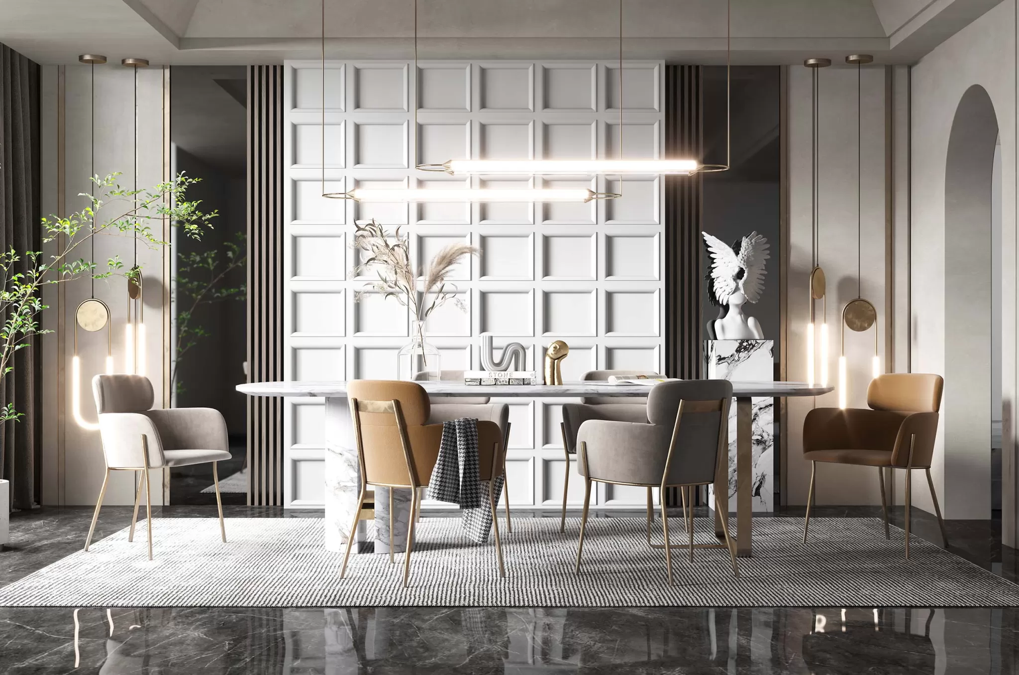 DINING ROOM SETS - 3D SCENE - 239
