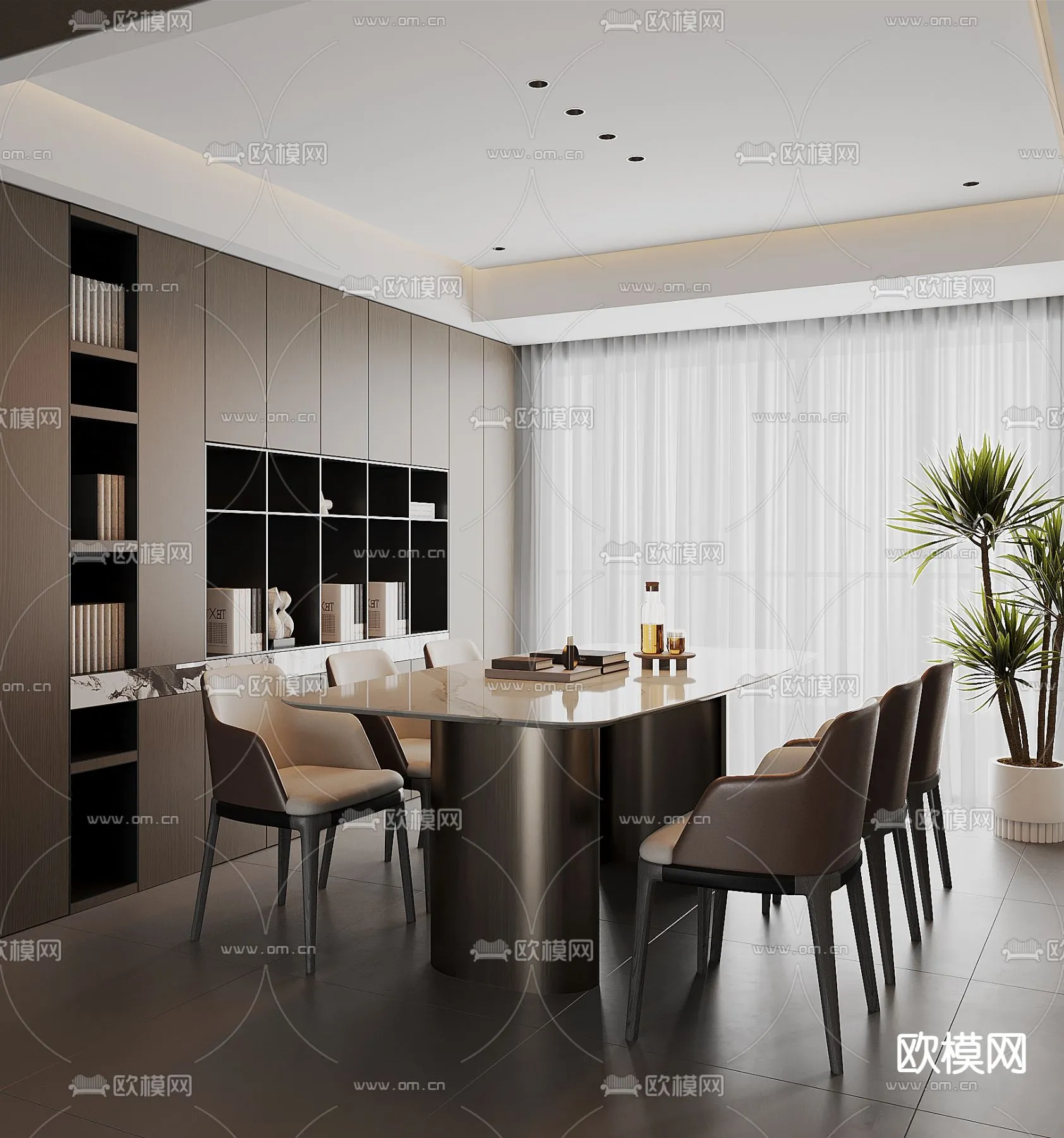 DINING ROOM SETS - CORONA - 3D MODEL - 1367