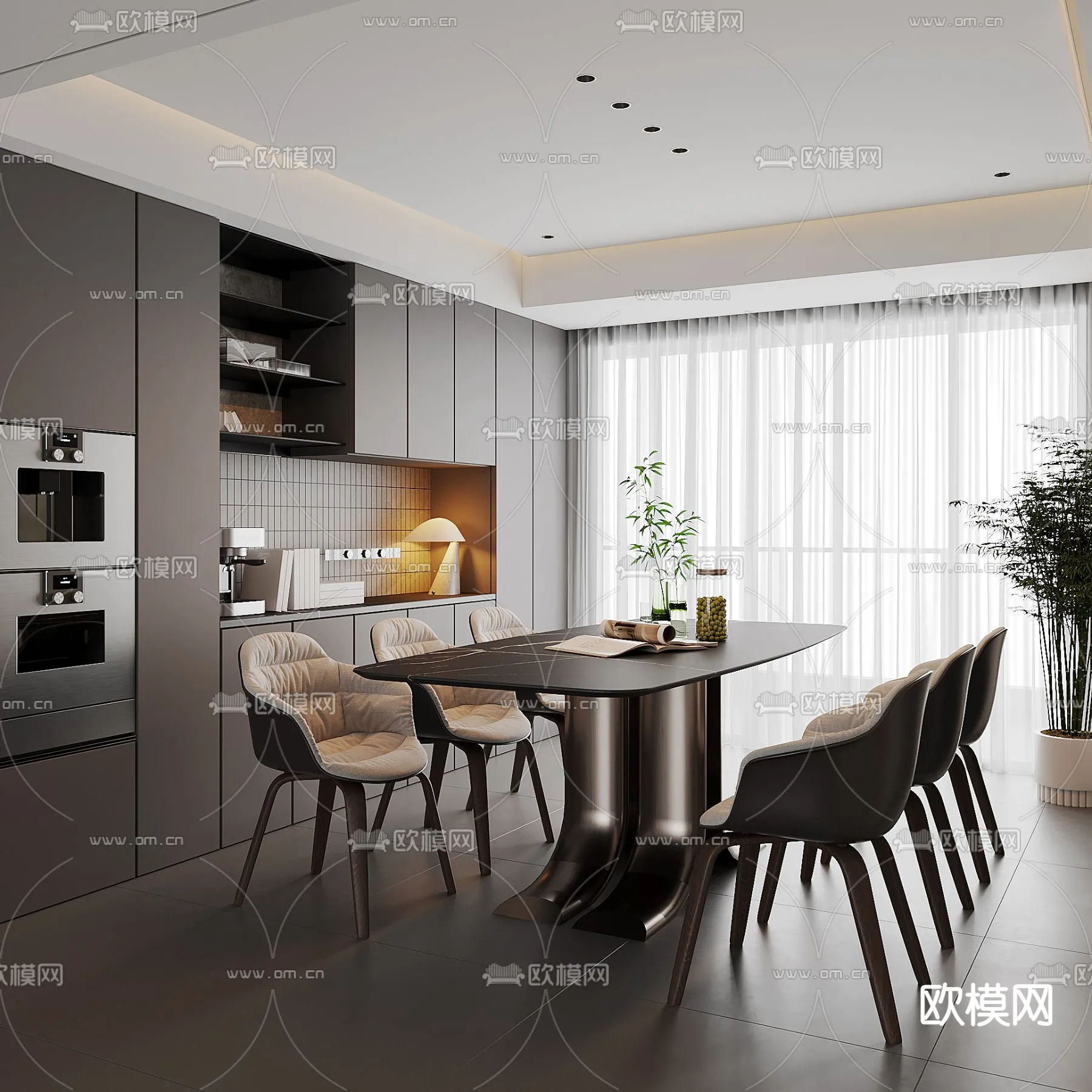 DINING ROOM SETS - CORONA - 3D MODEL - 1369