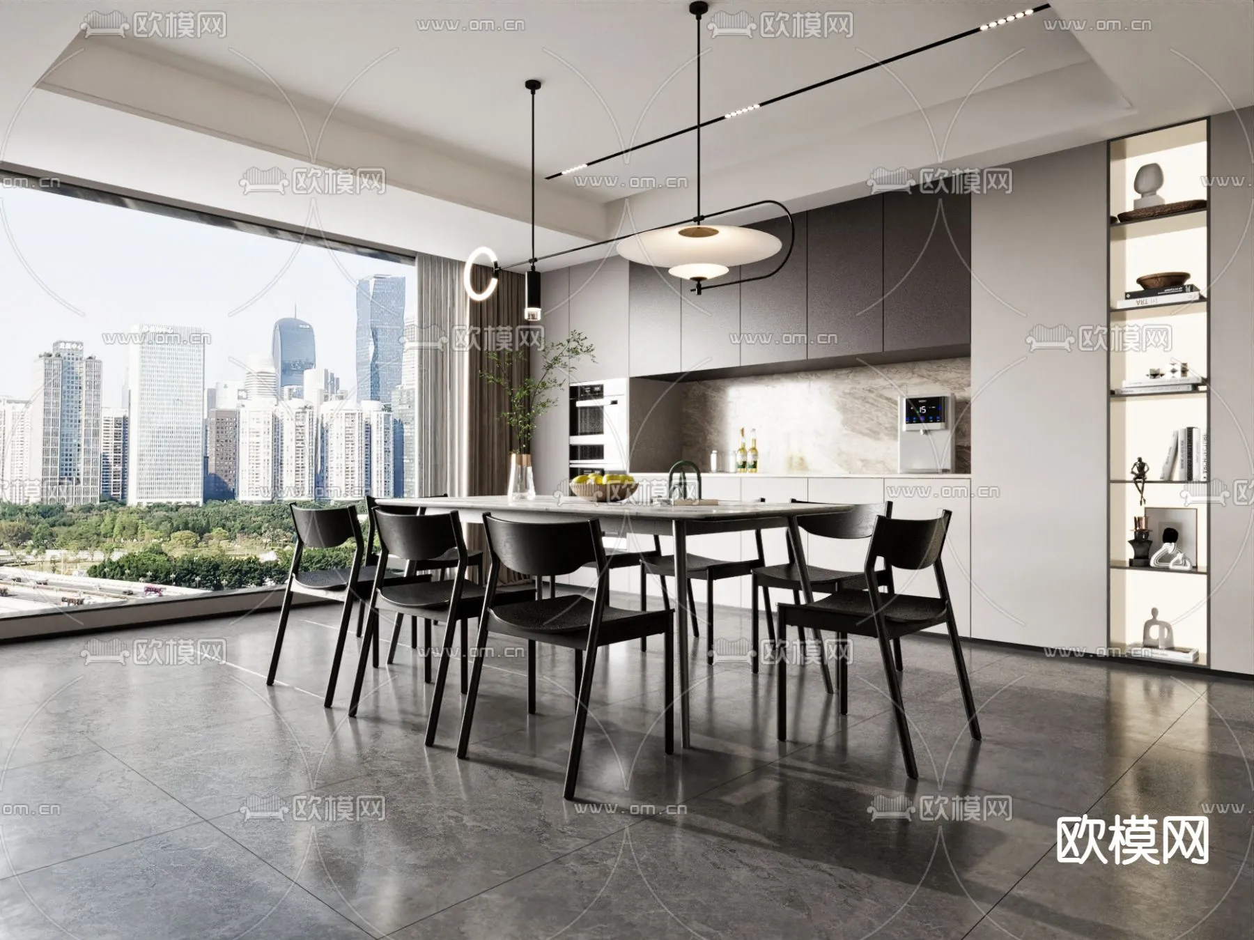 DINING ROOM SETS - CORONA - 3D MODEL - 1374