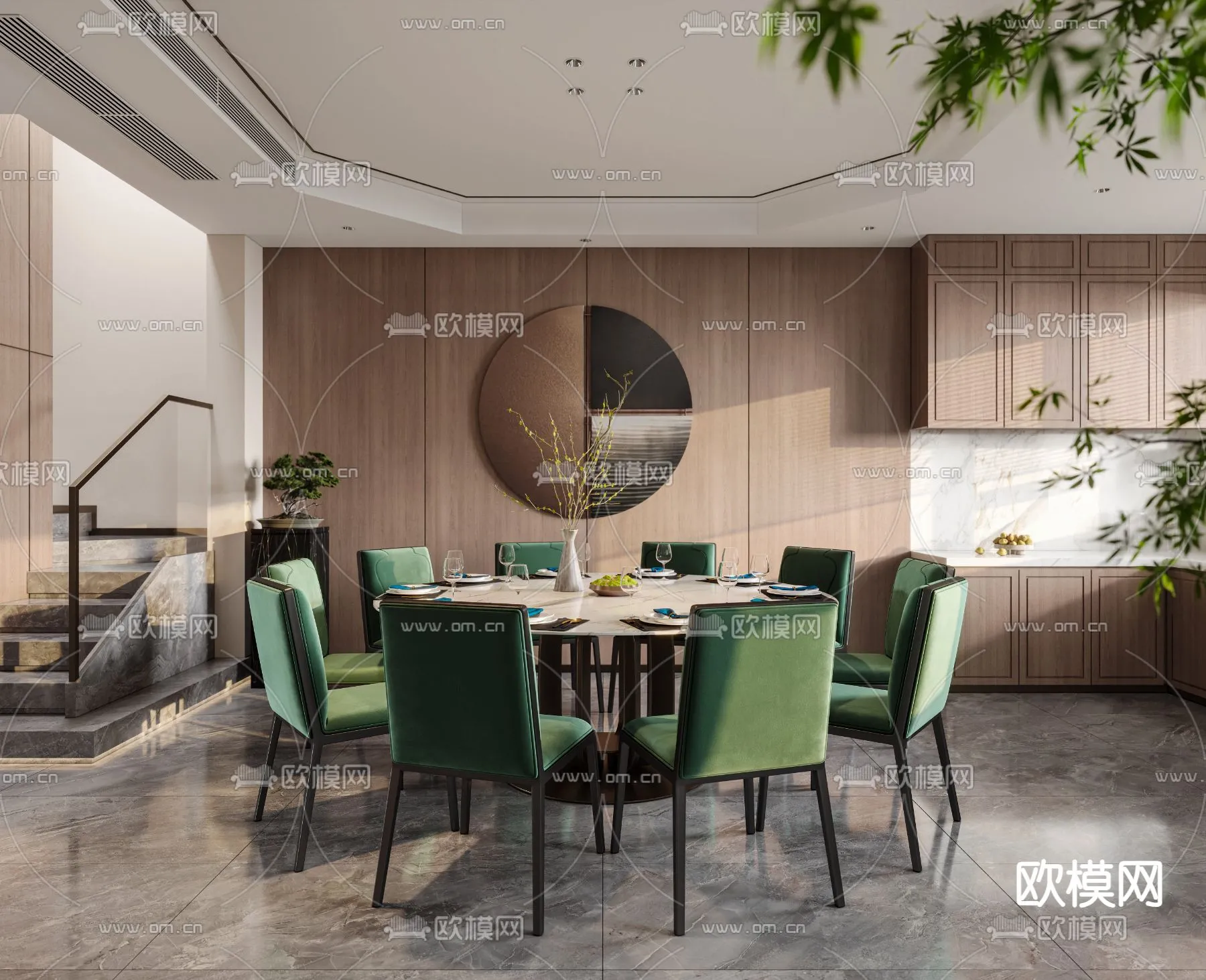 DINING ROOM SETS - CORONA - 3D MODEL - 1379