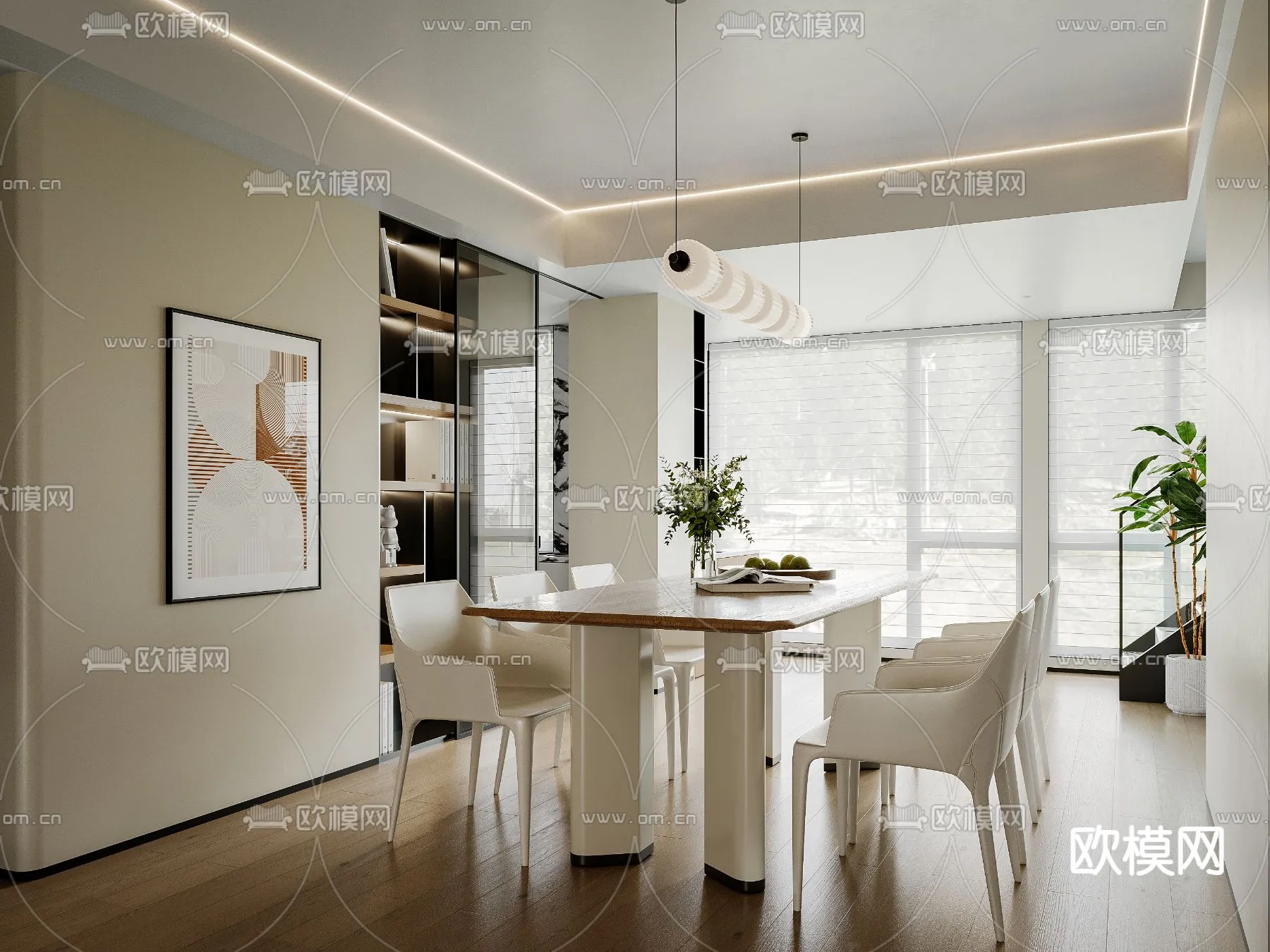 DINING ROOM SETS - CORONA - 3D MODEL - 1401