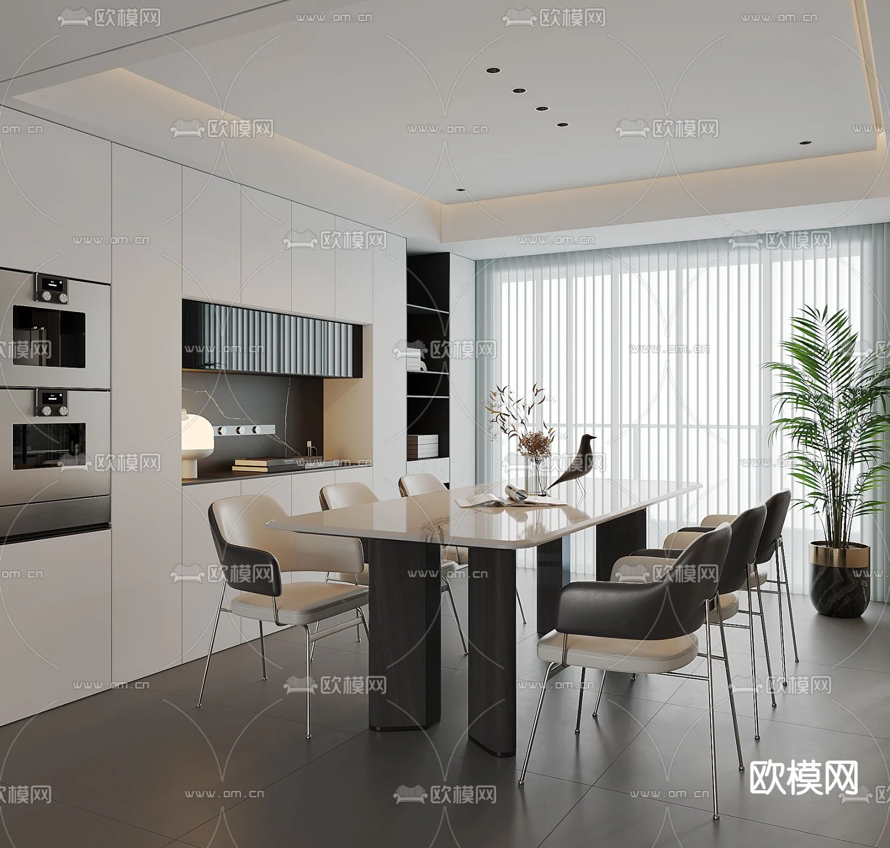 DINING ROOM SETS - CORONA - 3D MODEL - 1406