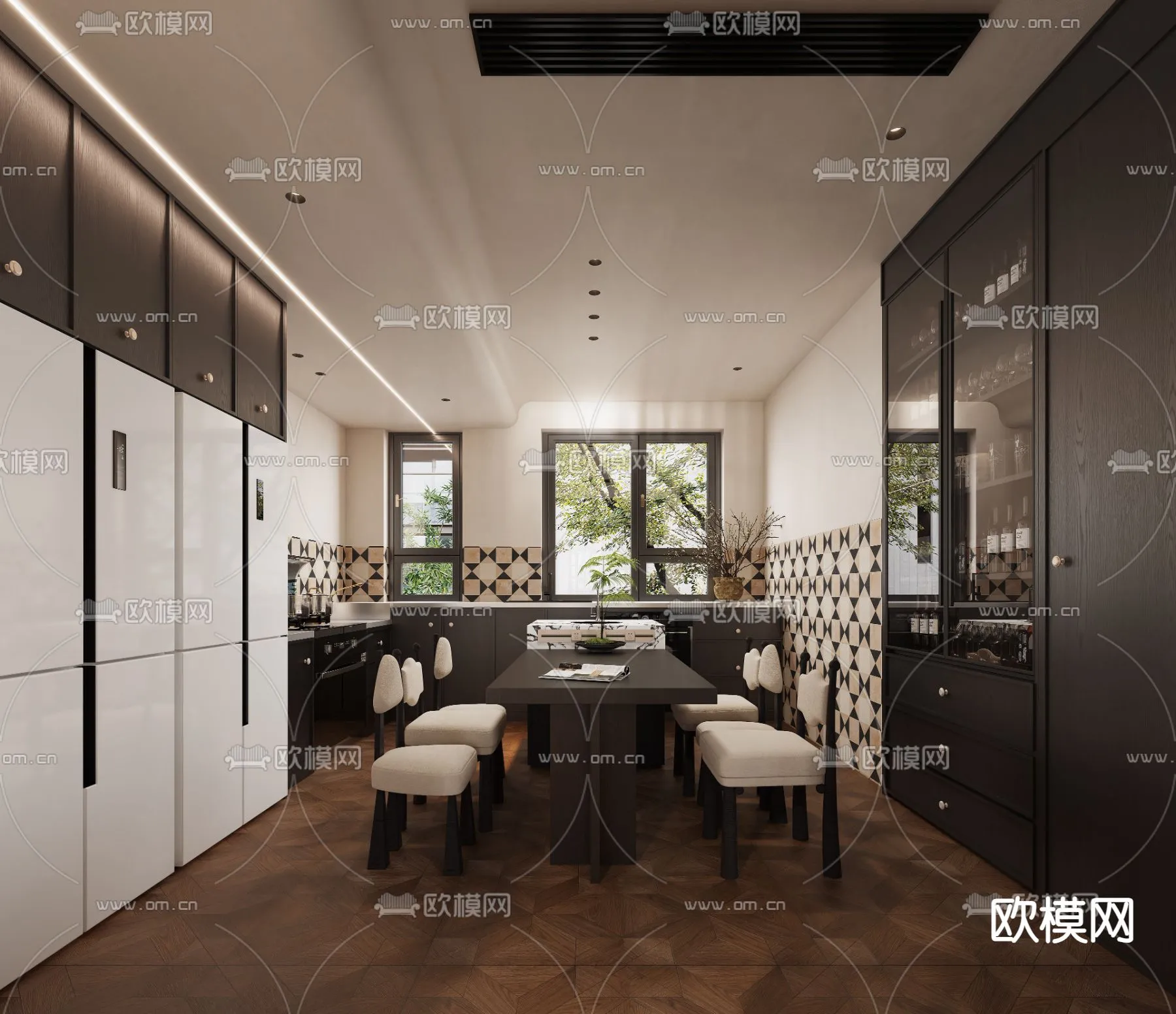 DINING ROOM SETS - CORONA - 3D MODEL - 1408