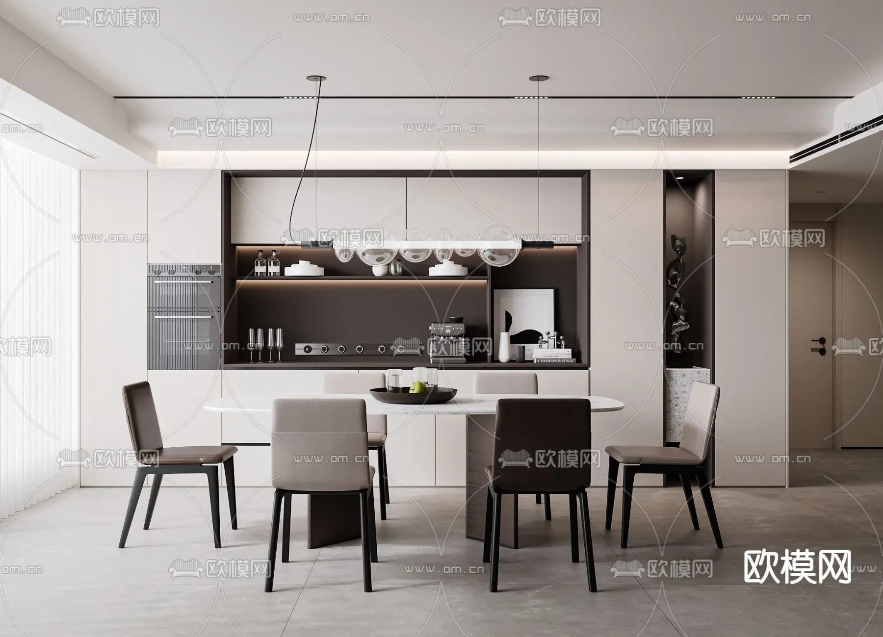 DINING ROOM SETS - CORONA - 3D MODEL - 1433