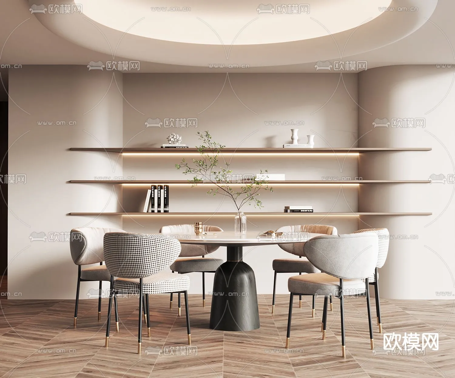 DINING ROOM SETS - CORONA - 3D MODEL - 1441