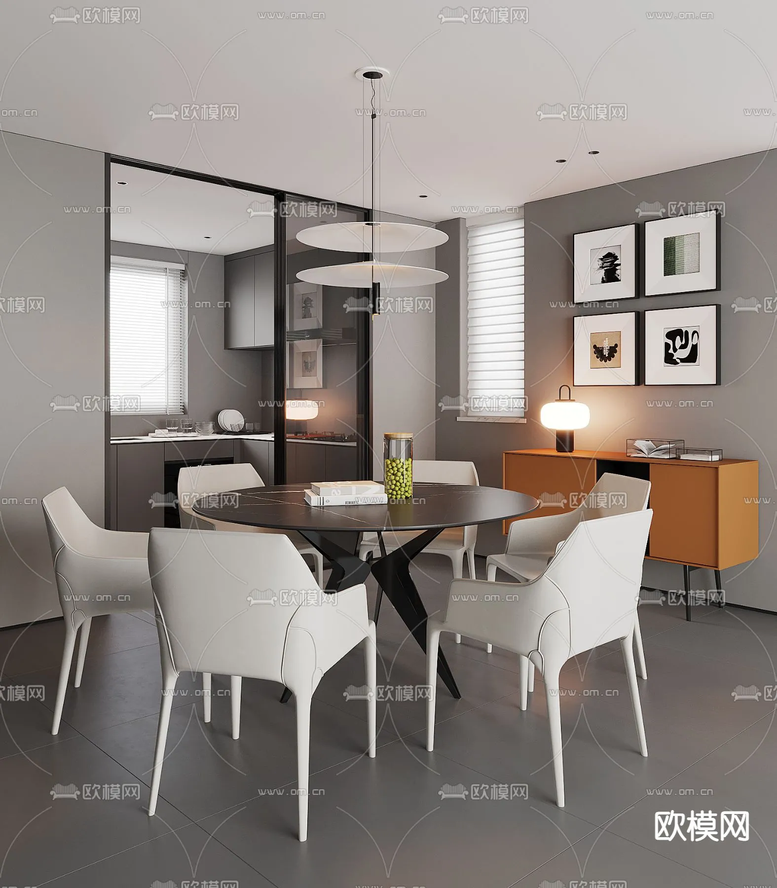 DINING ROOM SETS - CORONA - 3D MODEL - 1445