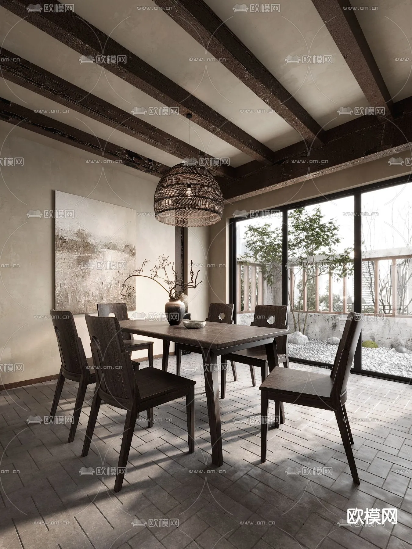 DINING ROOM SETS - CORONA - 3D MODEL - 1452