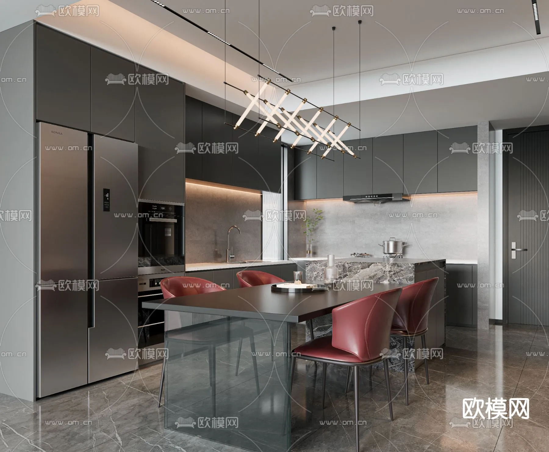 DINING ROOM SETS - CORONA - 3D MODEL - 1456