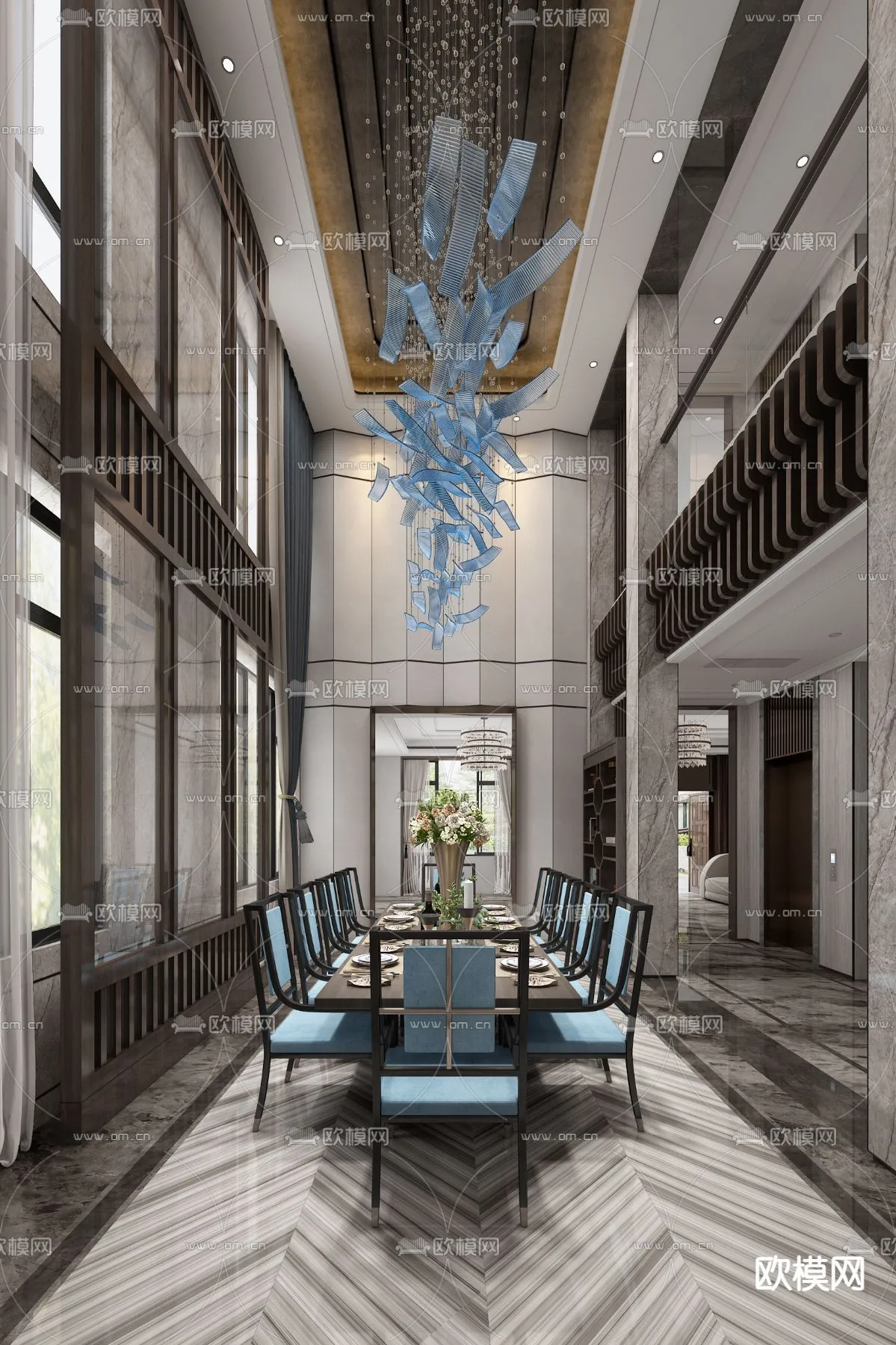 DINING ROOM SETS - VRAY / CORONA - 3D MODEL - 1345