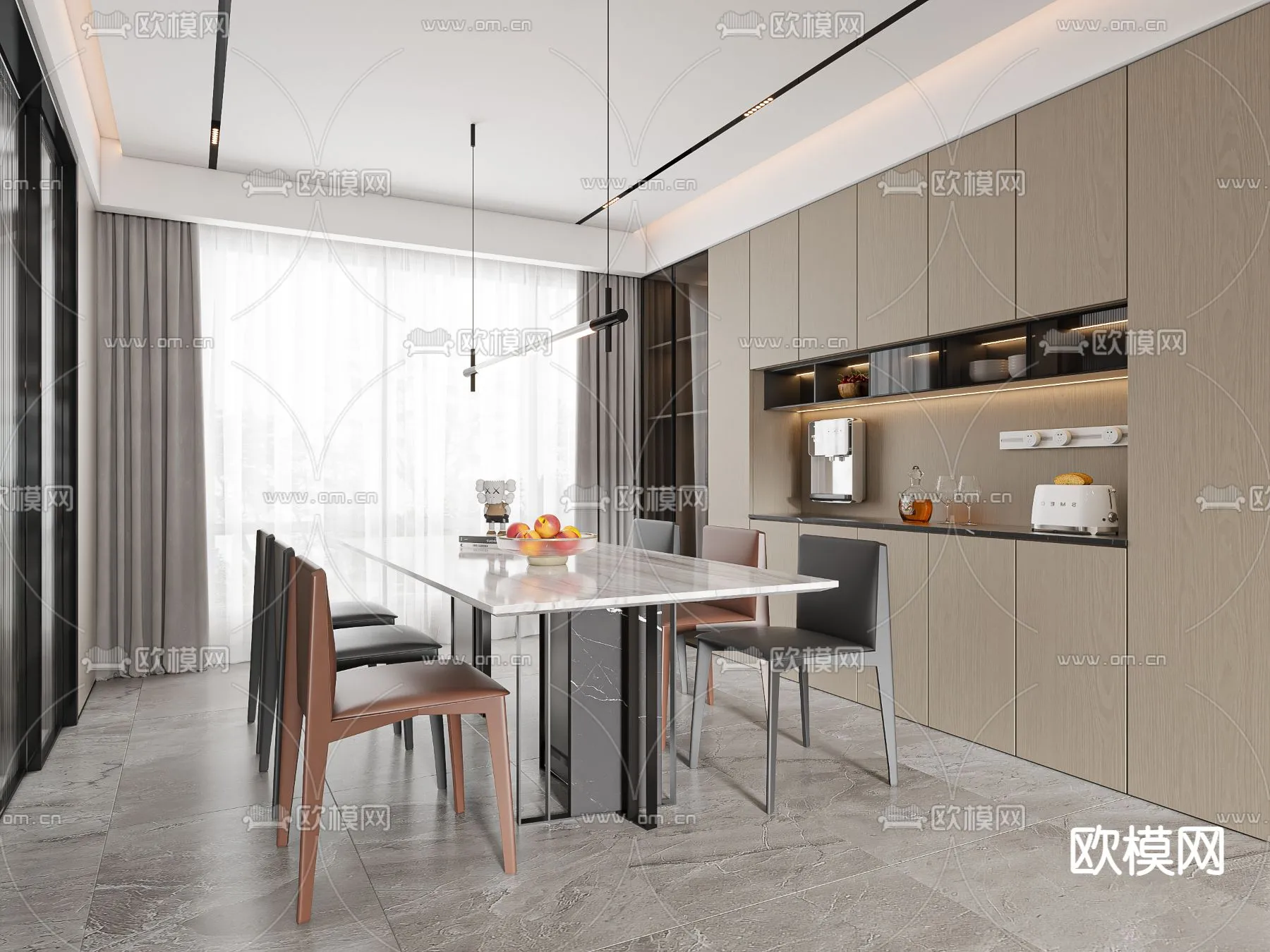 DINING ROOM SETS - VRAY / CORONA - 3D MODEL - 1350