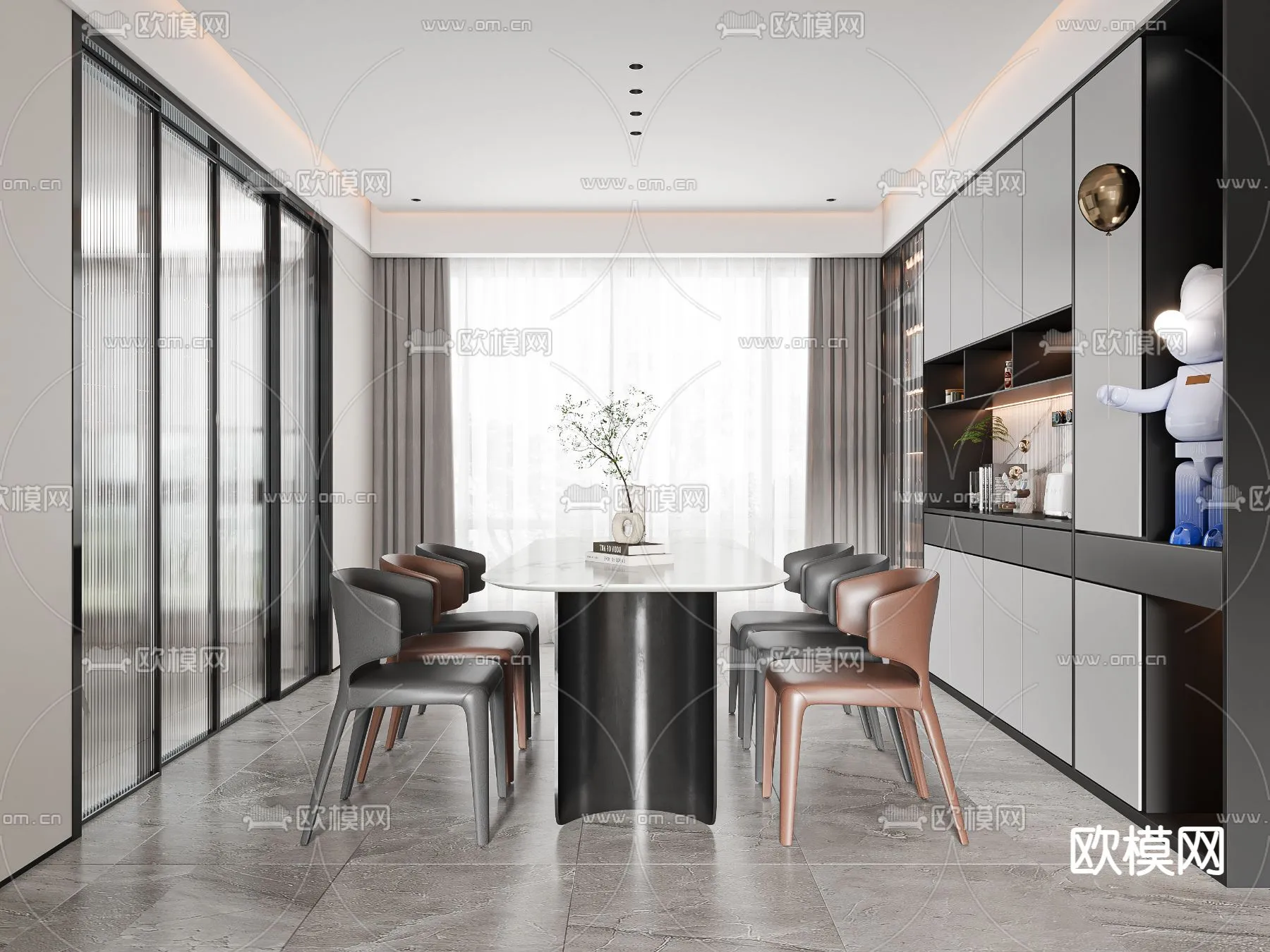 DINING ROOM SETS - VRAY / CORONA - 3D MODEL - 1354