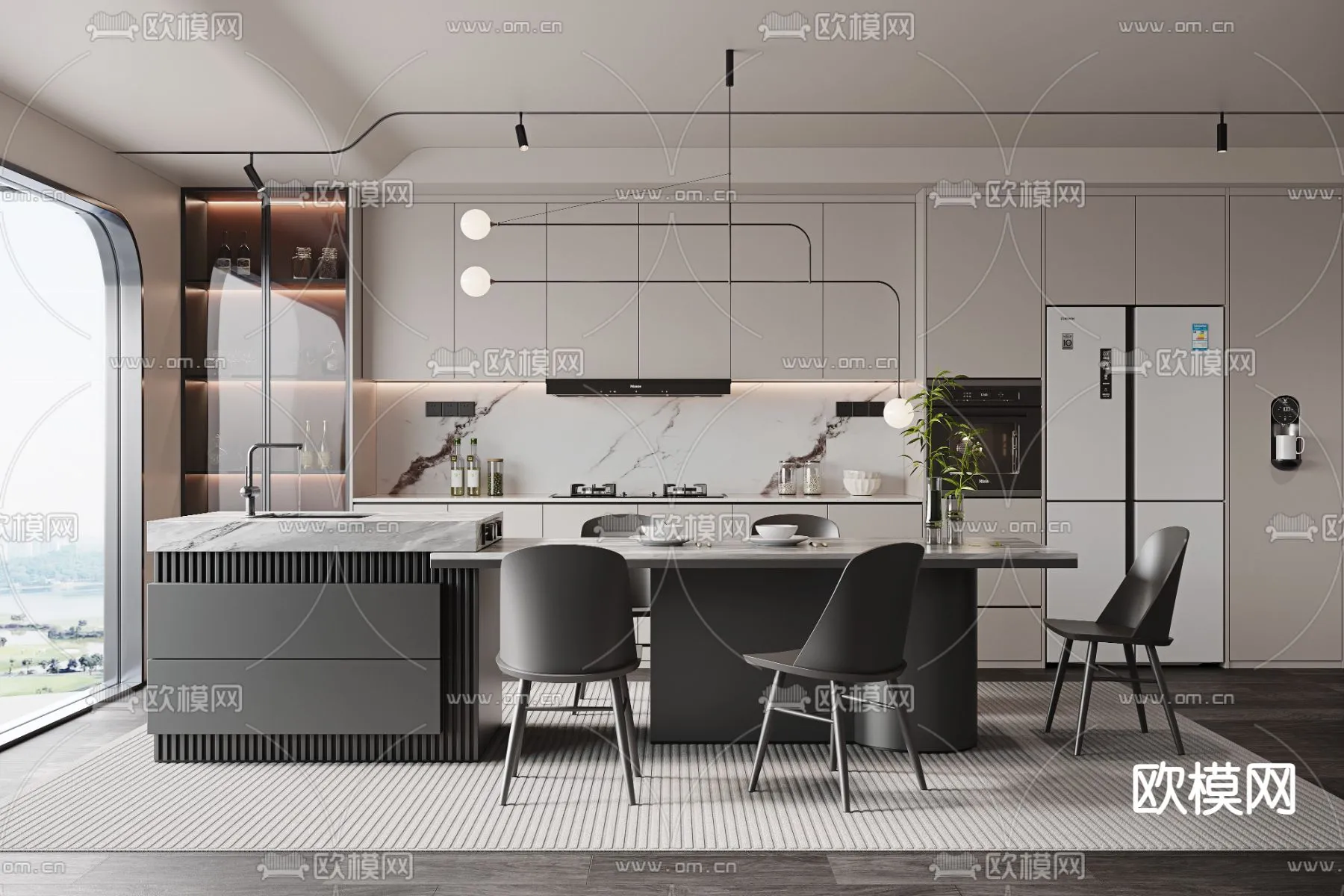 DINING ROOM SETS - VRAY / CORONA - 3D MODEL - 1355