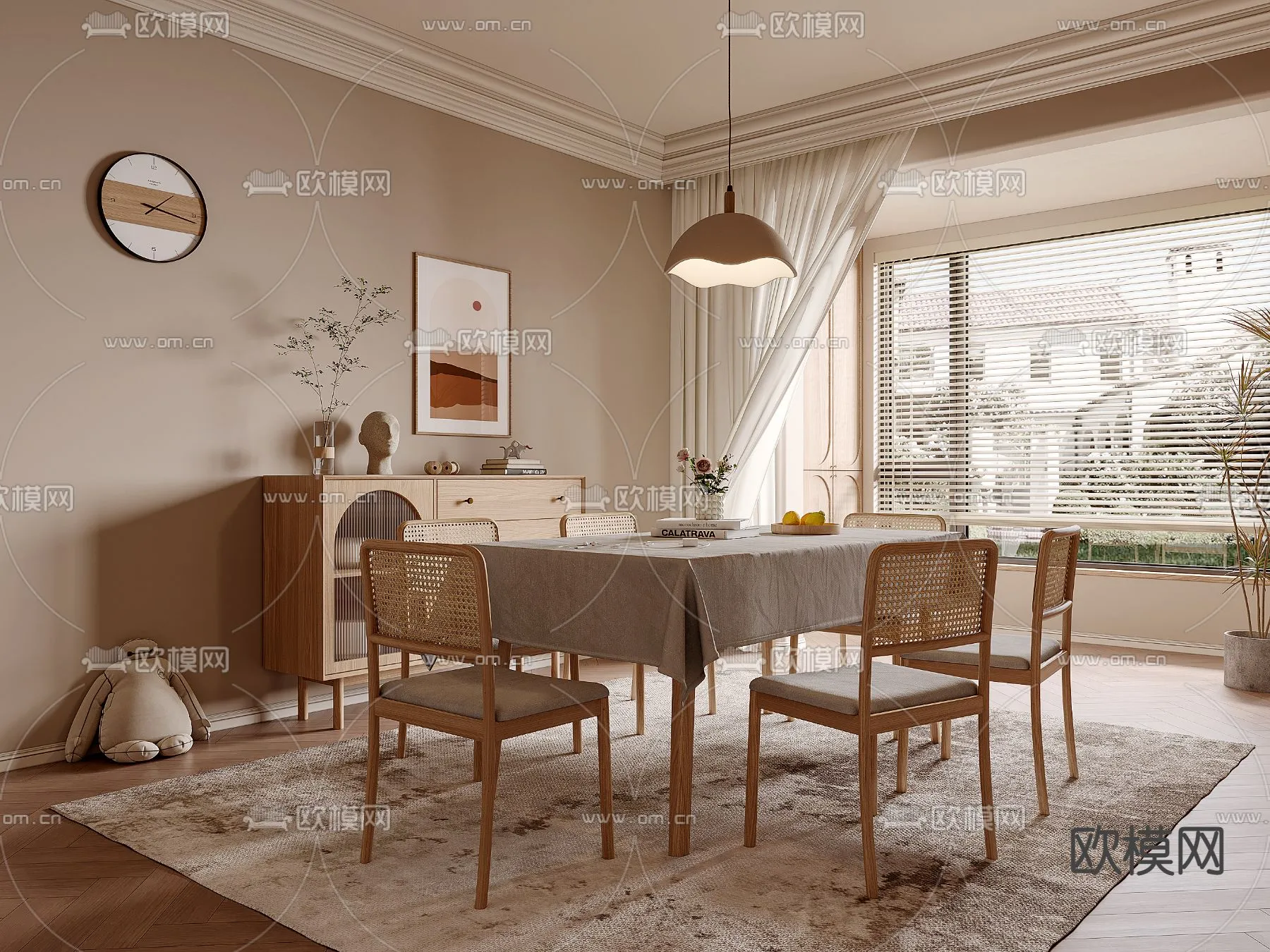 DINING ROOM SETS - VRAY / CORONA - 3D MODEL - 1356