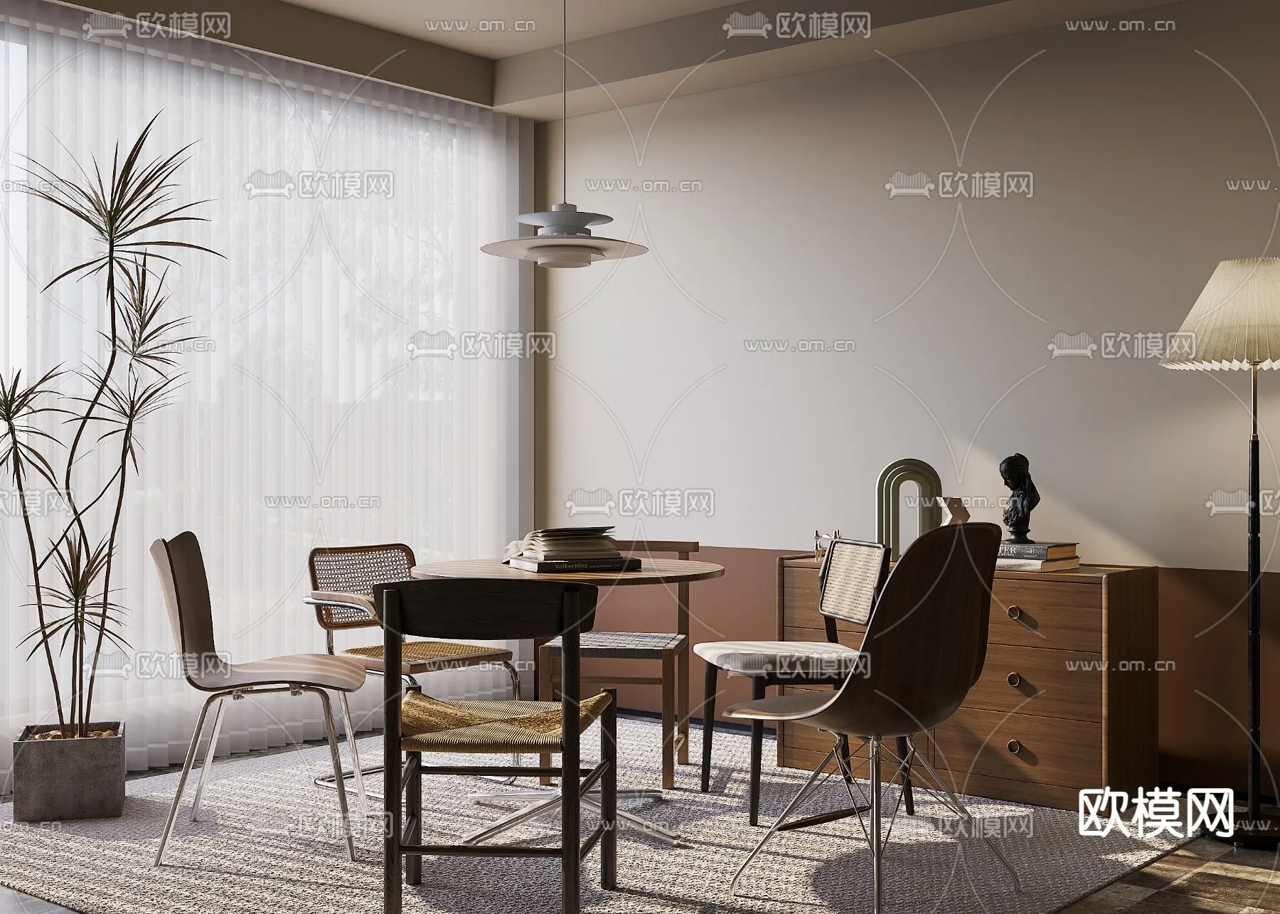 DINING ROOM SETS - VRAY / CORONA - 3D MODEL - 1360