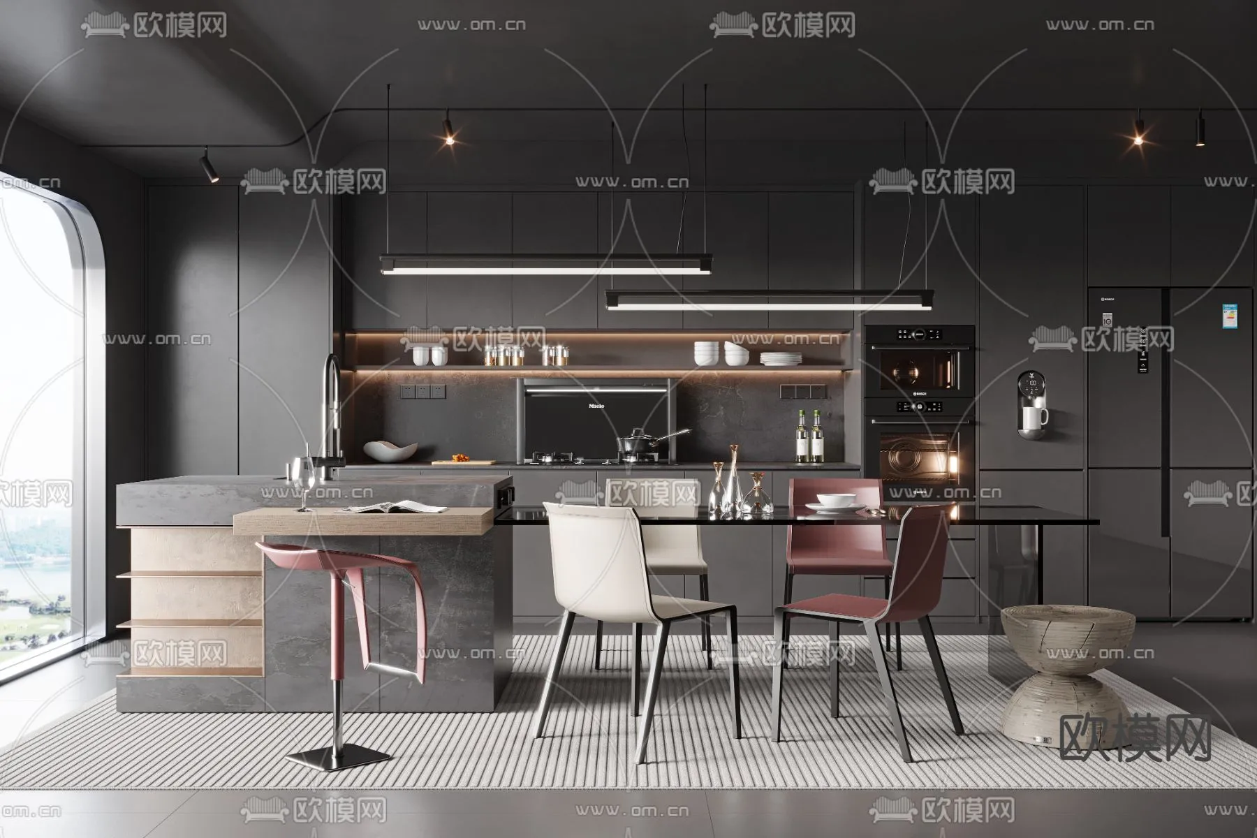 DINING ROOM SETS - VRAY / CORONA - 3D MODEL - 1372