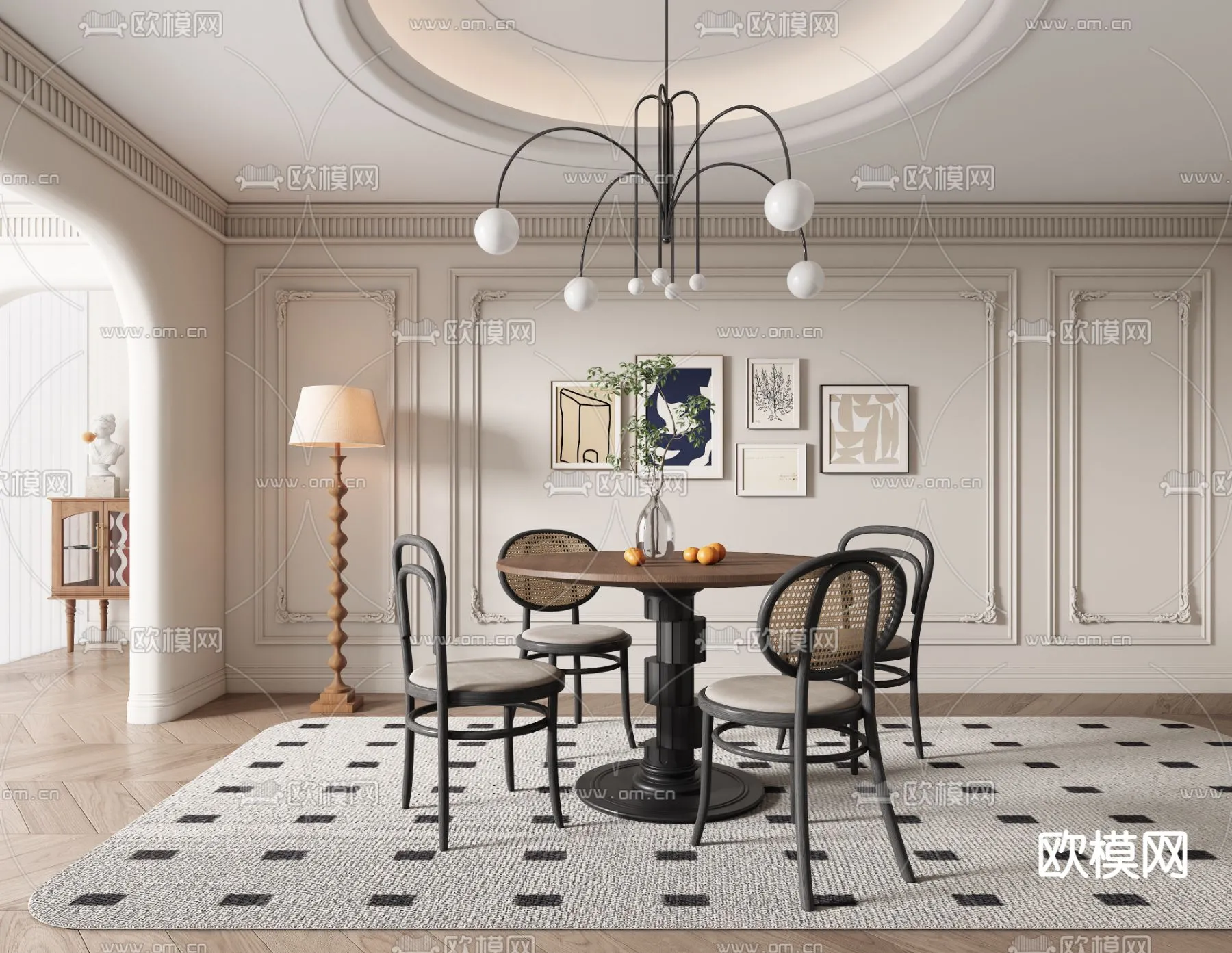 DINING ROOM SETS - VRAY / CORONA - 3D MODEL - 1378