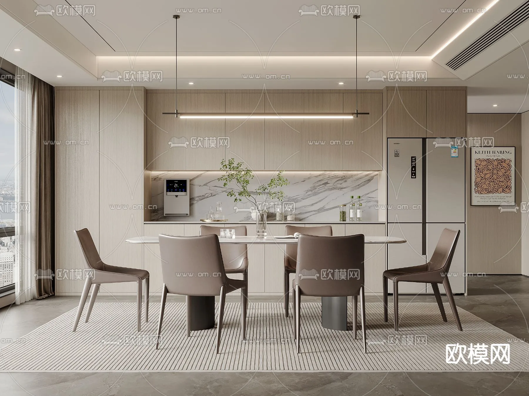 DINING ROOM SETS - VRAY / CORONA - 3D MODEL - 1380