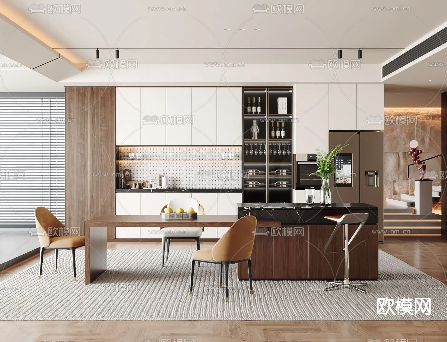 DINING ROOM SETS - VRAY / CORONA - 3D MODEL - 1383