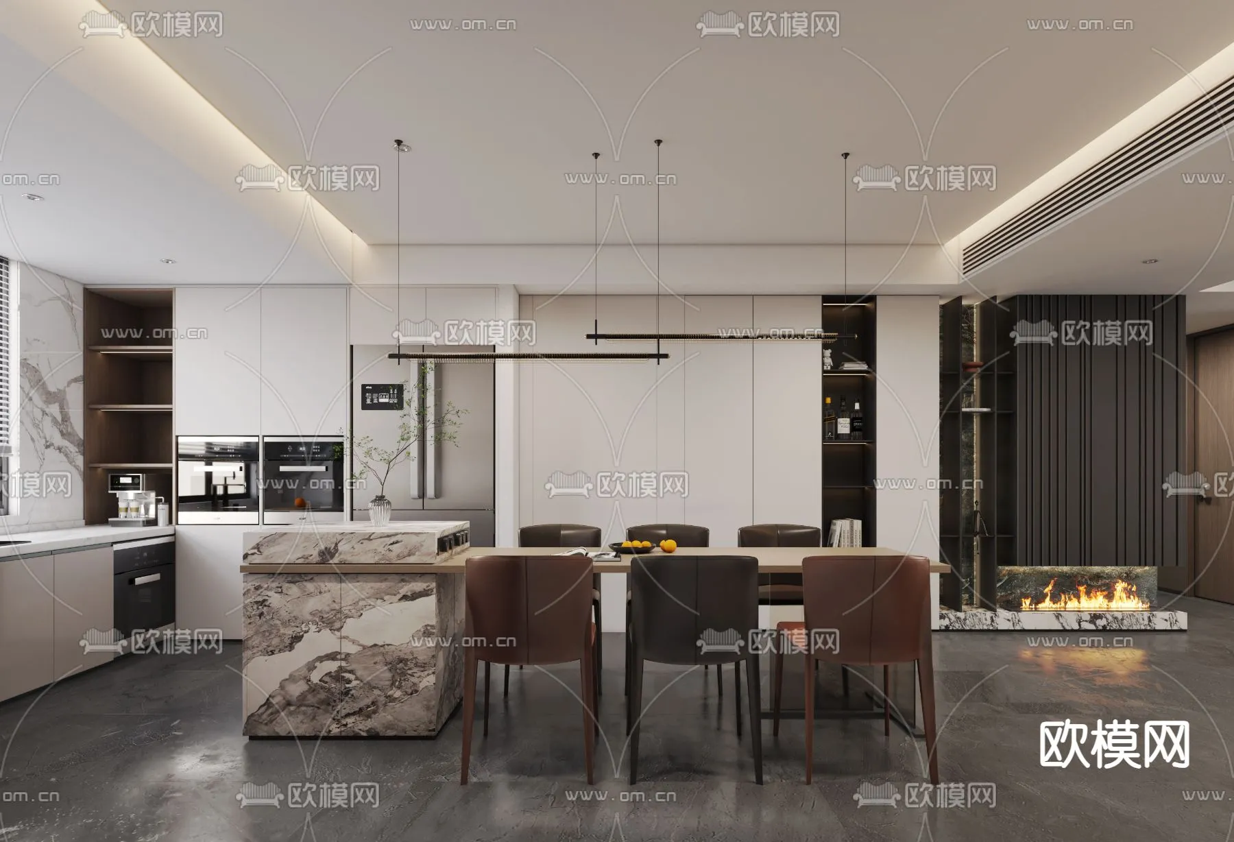 DINING ROOM SETS – VRAY / CORONA – 3D MODEL – 1387
