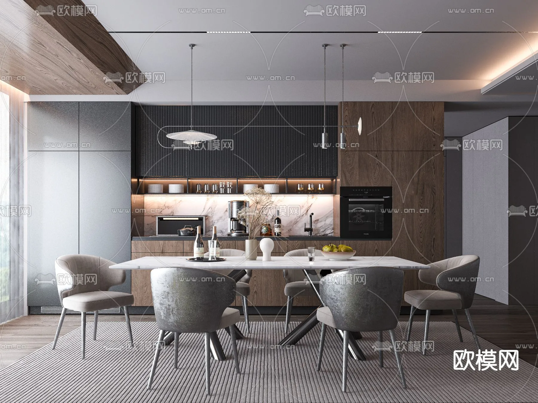 DINING ROOM SETS - VRAY / CORONA - 3D MODEL - 1396