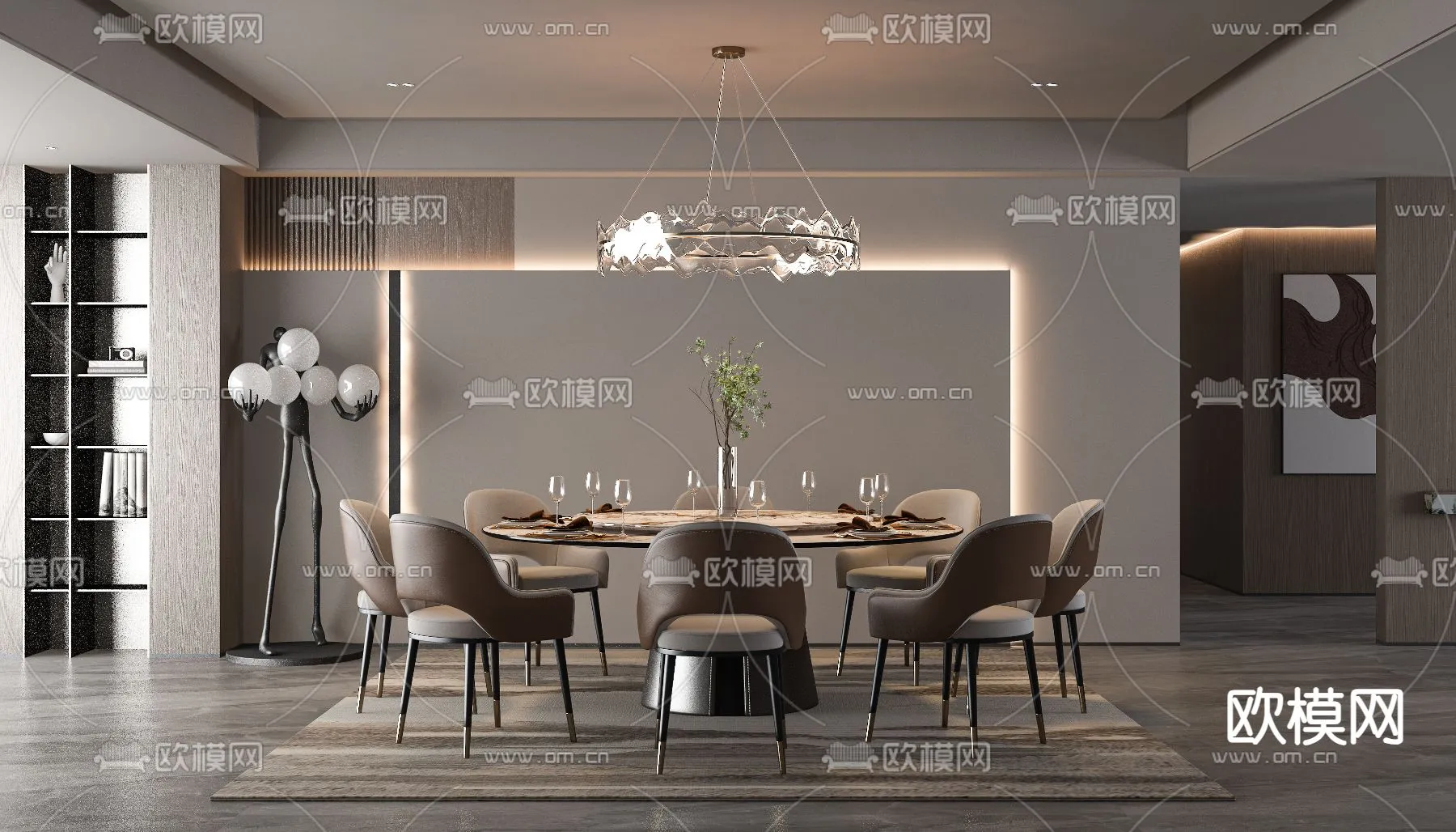 DINING ROOM SETS - VRAY / CORONA - 3D MODEL - 1398