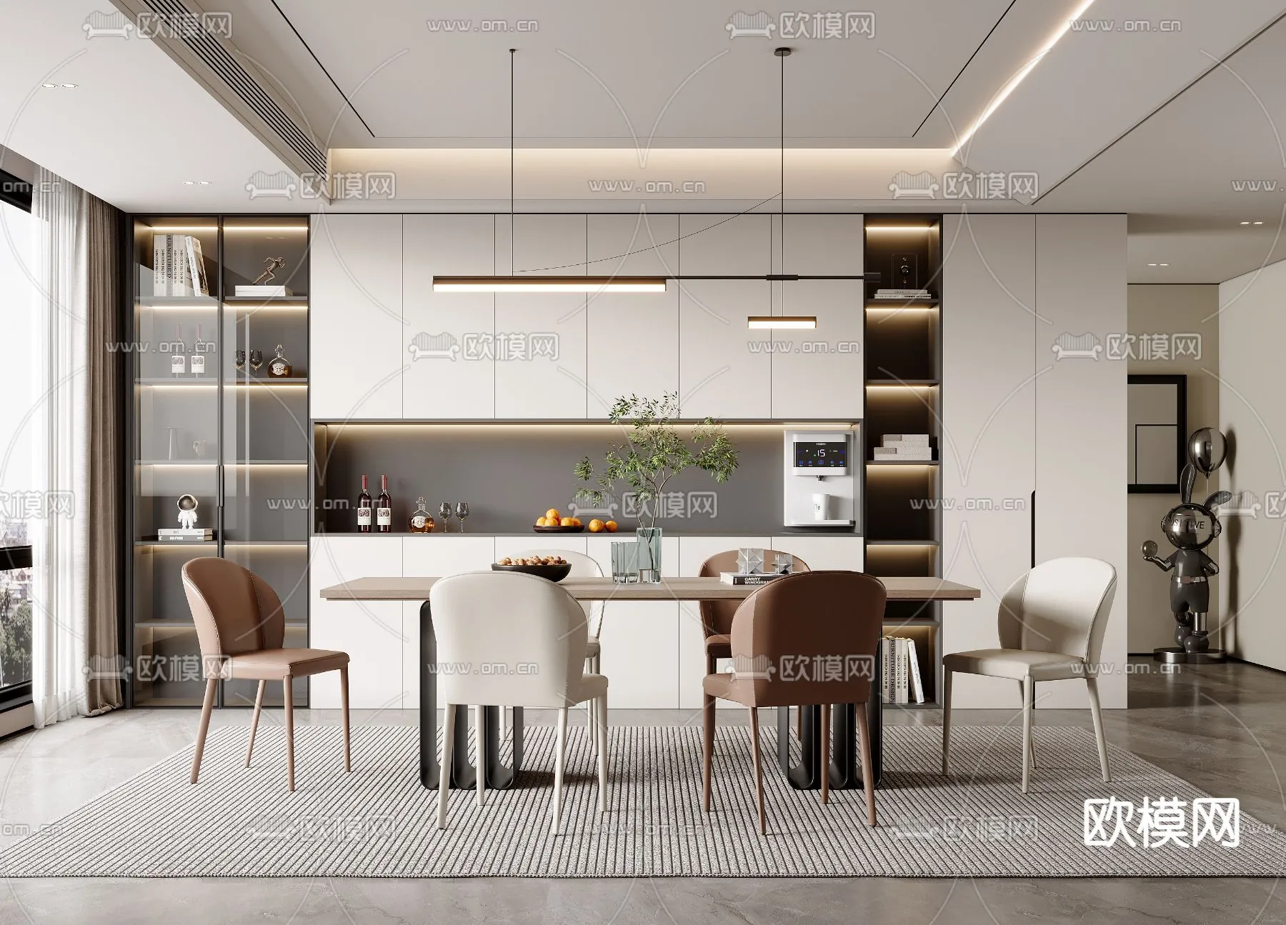 DINING ROOM SETS - VRAY / CORONA - 3D MODEL - 1404