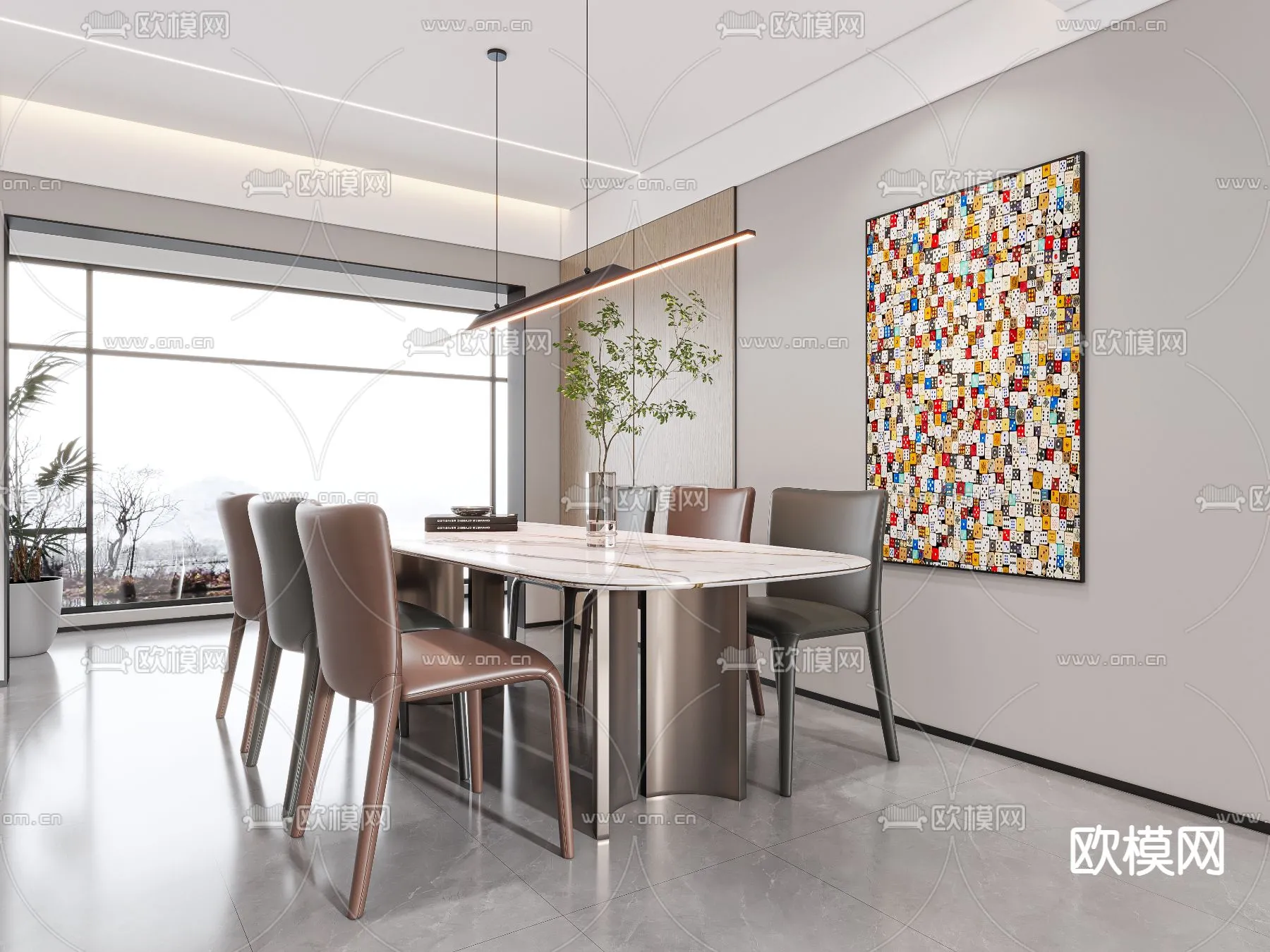 DINING ROOM SETS - VRAY / CORONA - 3D MODEL - 1411