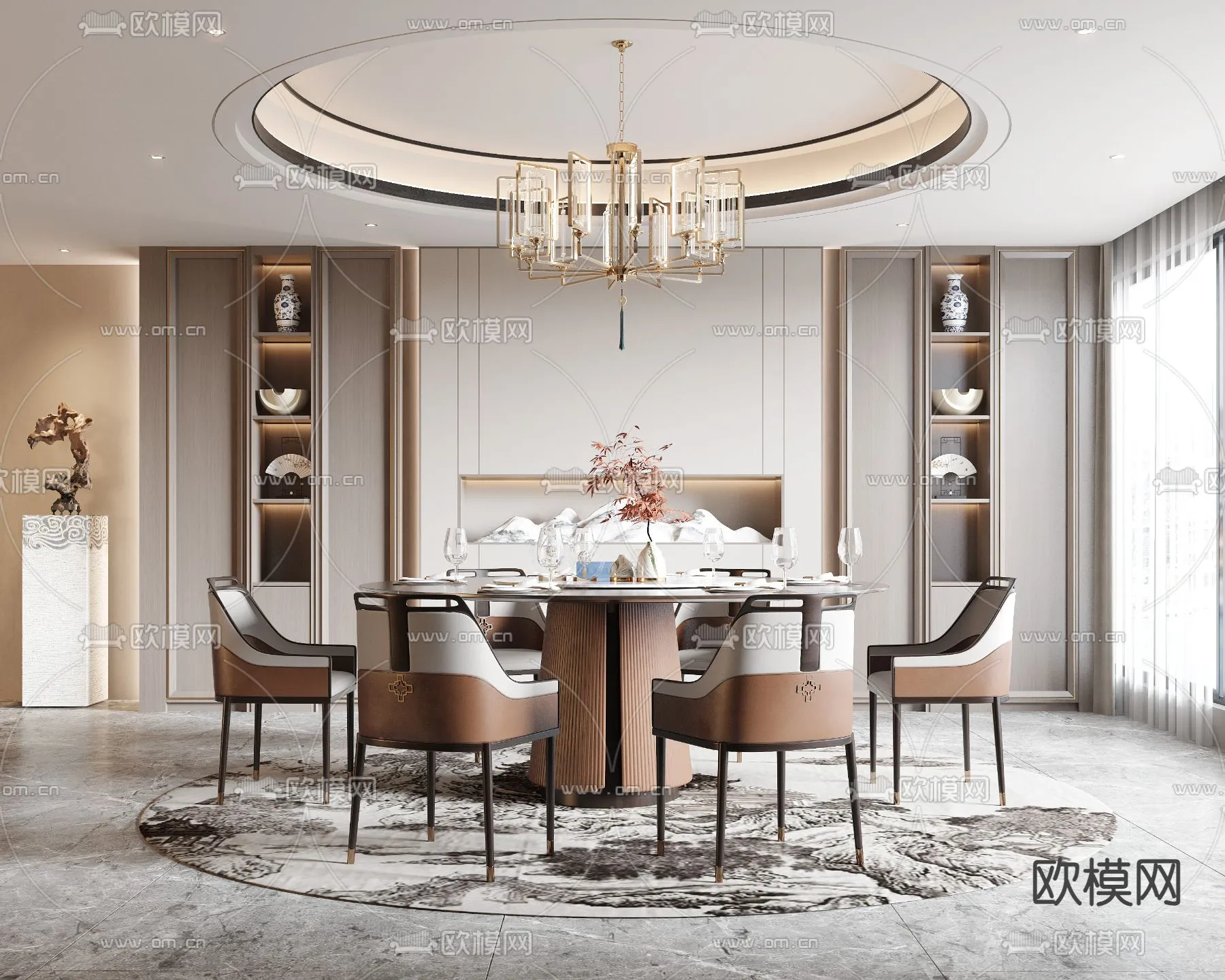 DINING ROOM SETS - VRAY / CORONA - 3D MODEL - 1425