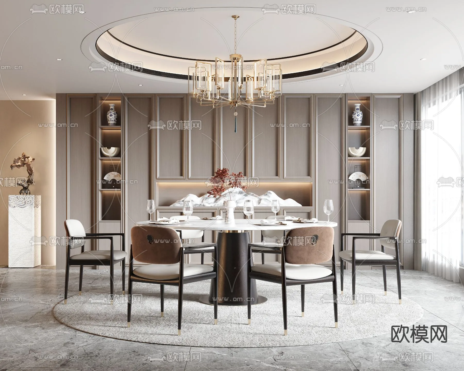 DINING ROOM SETS - VRAY / CORONA - 3D MODEL - 1426