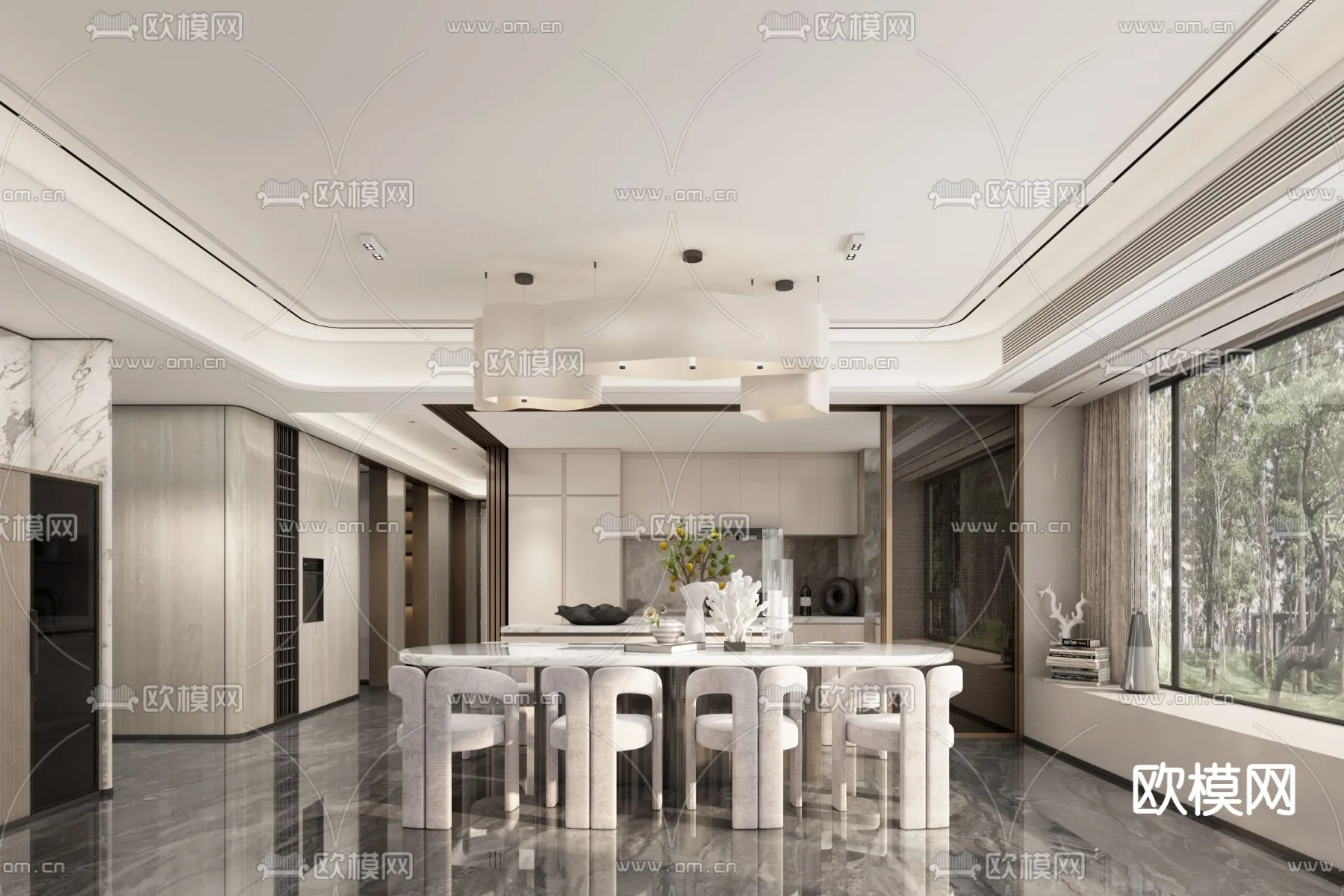 DINING ROOM SETS - VRAY / CORONA - 3D MODEL - 1429