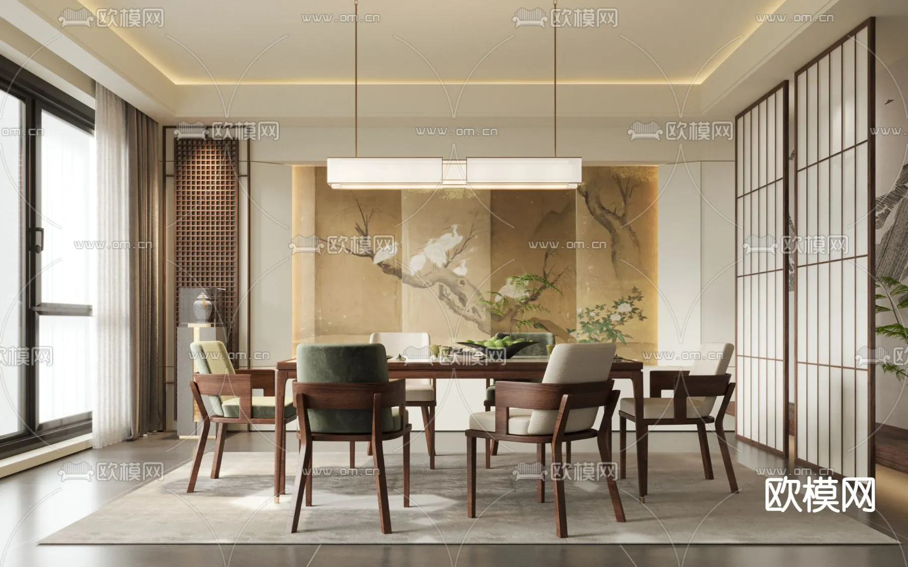 DINING ROOM SETS - VRAY / CORONA - 3D MODEL - 1443