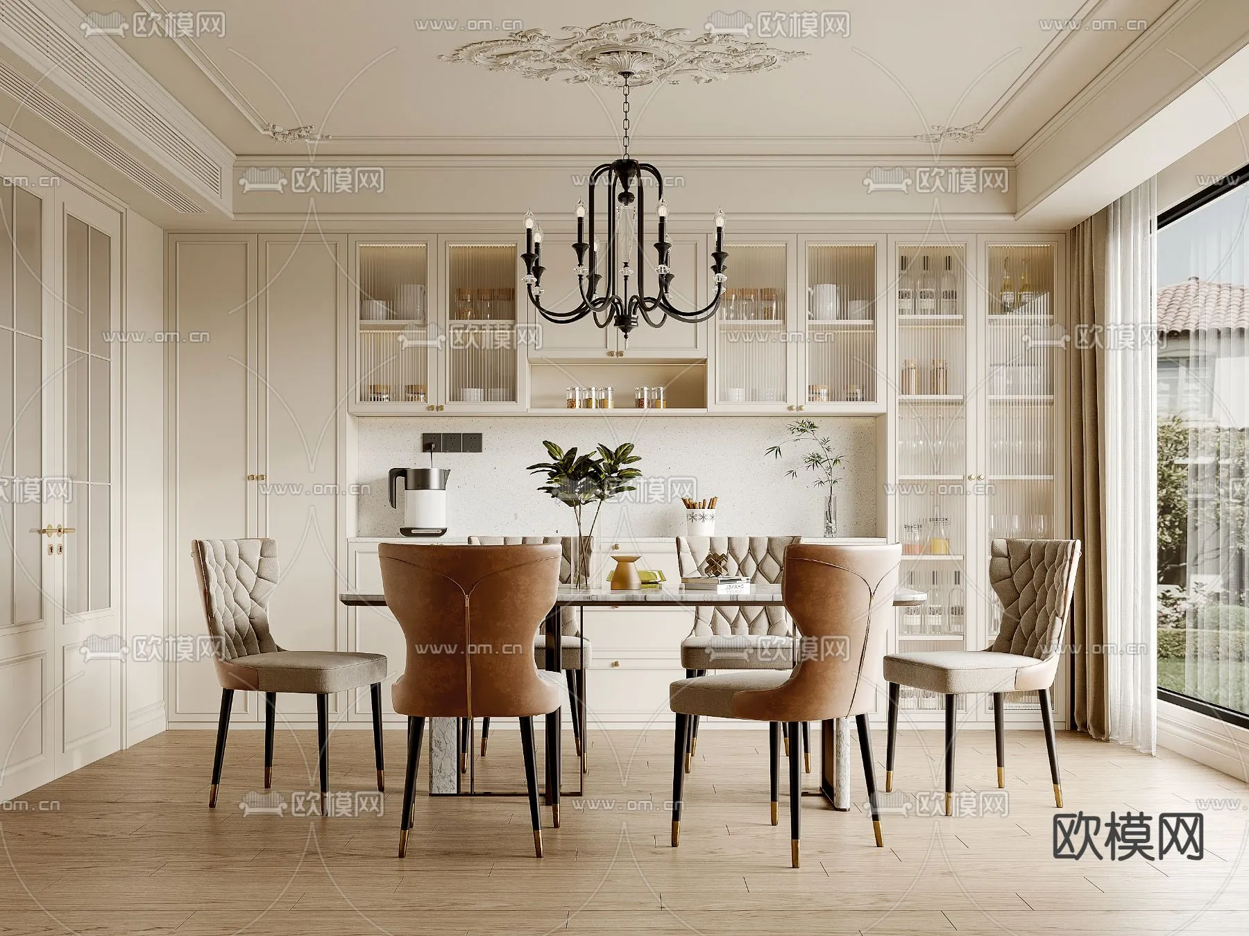 DINING ROOM SETS - VRAY / CORONA - 3D MODEL - 1444