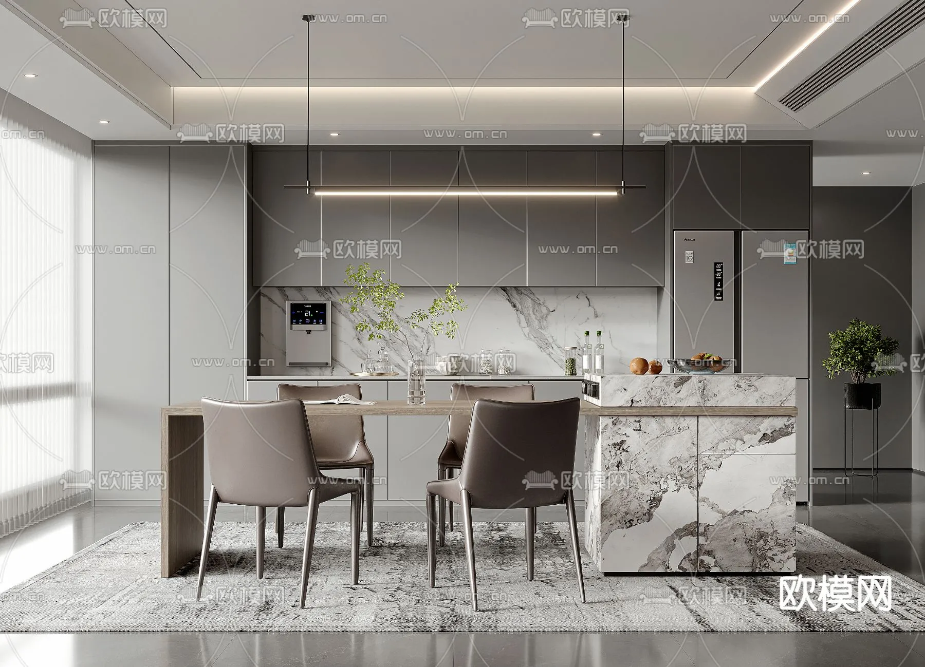 DINING ROOM SETS - VRAY / CORONA - 3D MODEL - 1447