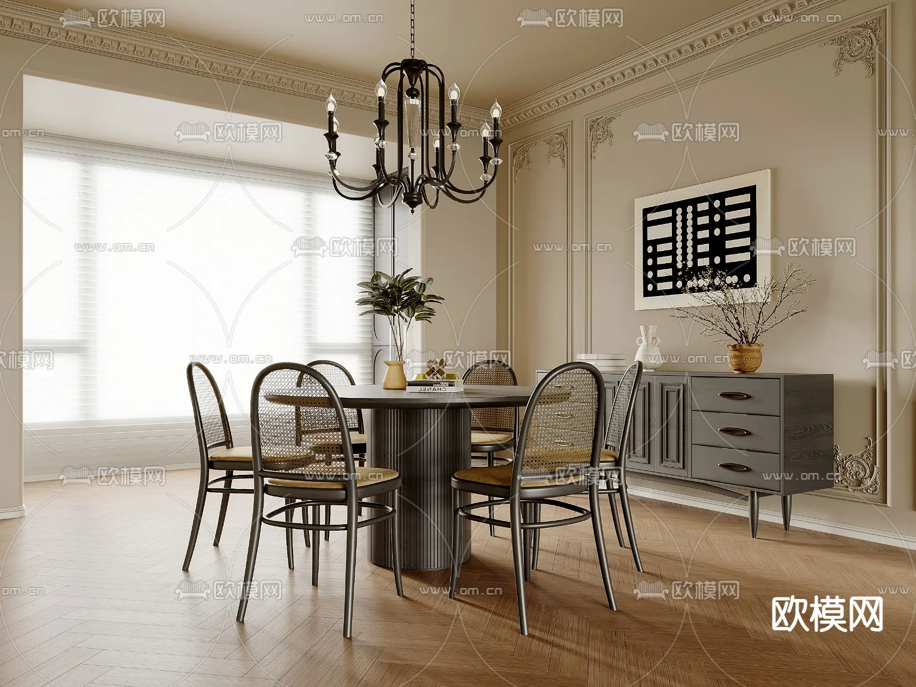 DINING ROOM SETS - VRAY / CORONA - 3D MODEL - 1449