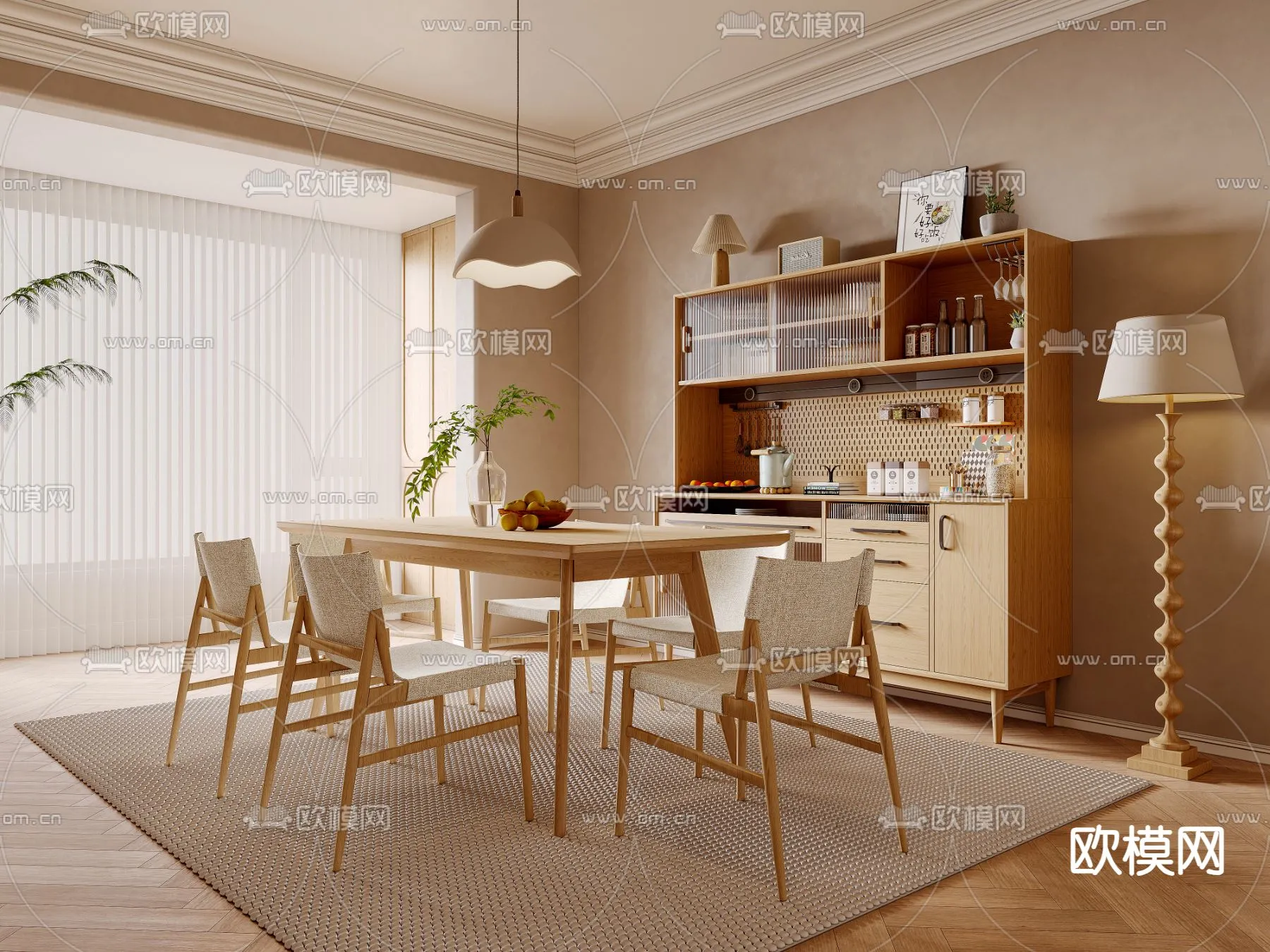 DINING ROOM SETS - VRAY / CORONA - 3D MODEL - 1450