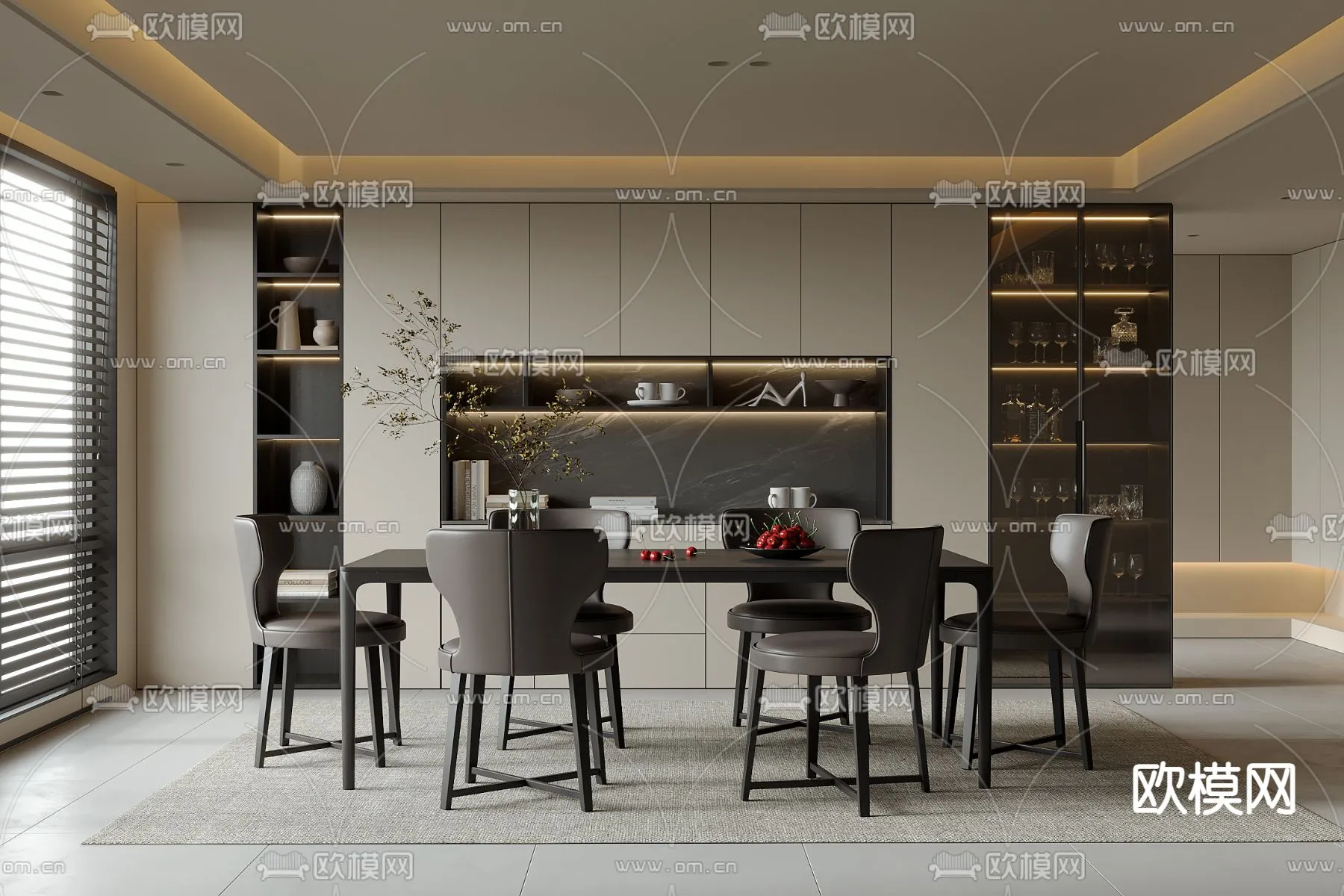 DINING ROOM SETS - VRAY / CORONA - 3D MODEL - 1458