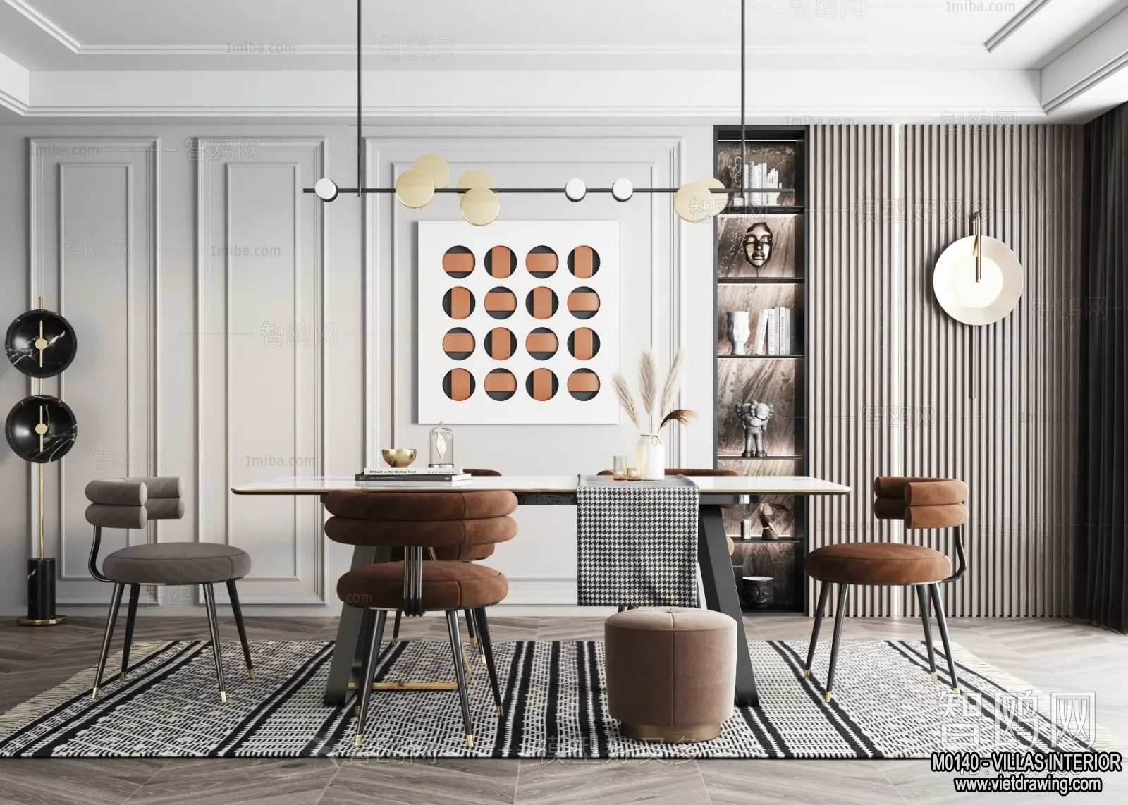 Dining Room - Villas 3D Interior Scene - 3D Models - 081