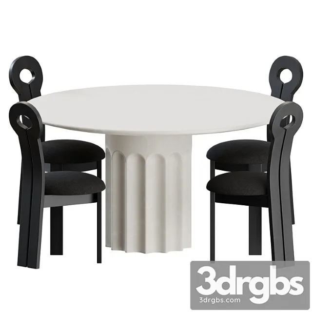 Dining Set 01 by Lulu and Georgia 3D Model Free