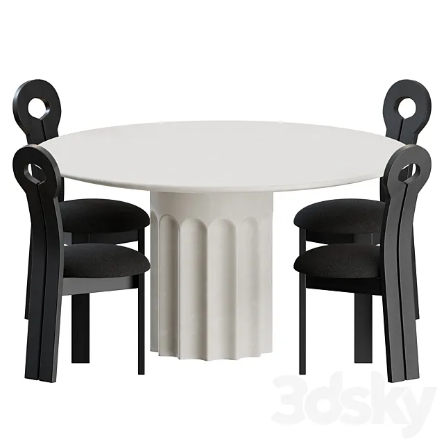 Dining Set 01 by Lulu and Georgia 3DModel