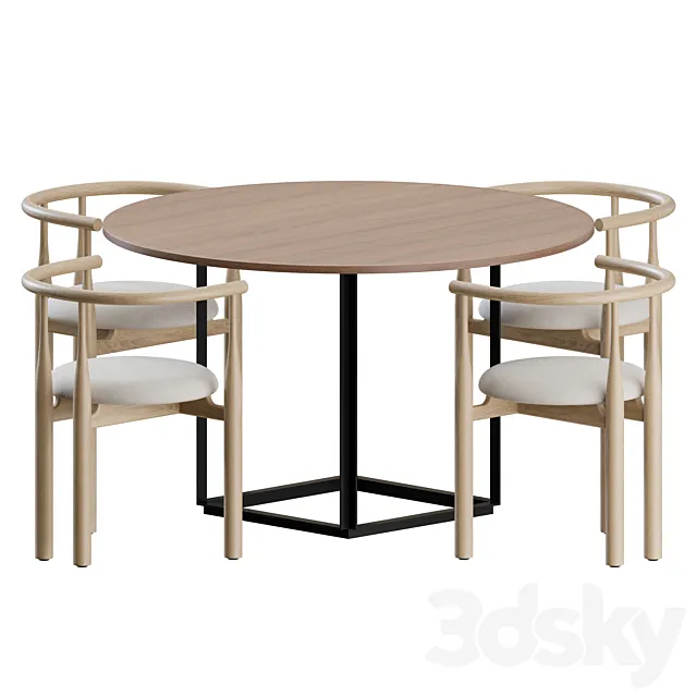 Dining Set 01 by New Works 3DModel