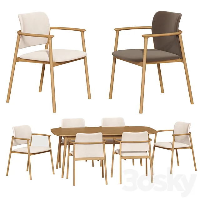 Dining set 027 Lord chair 3D Model