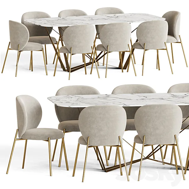 Dining Set 103 3D Model