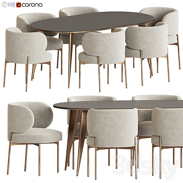 Dining Set 121 3D Model