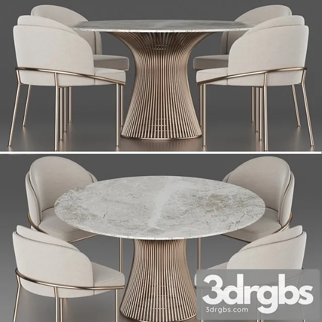Dining Set 14 5 3D Model Free