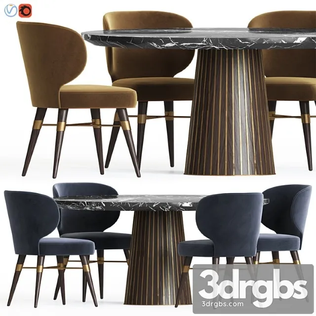 Dining set 18 2 3D Model Free
